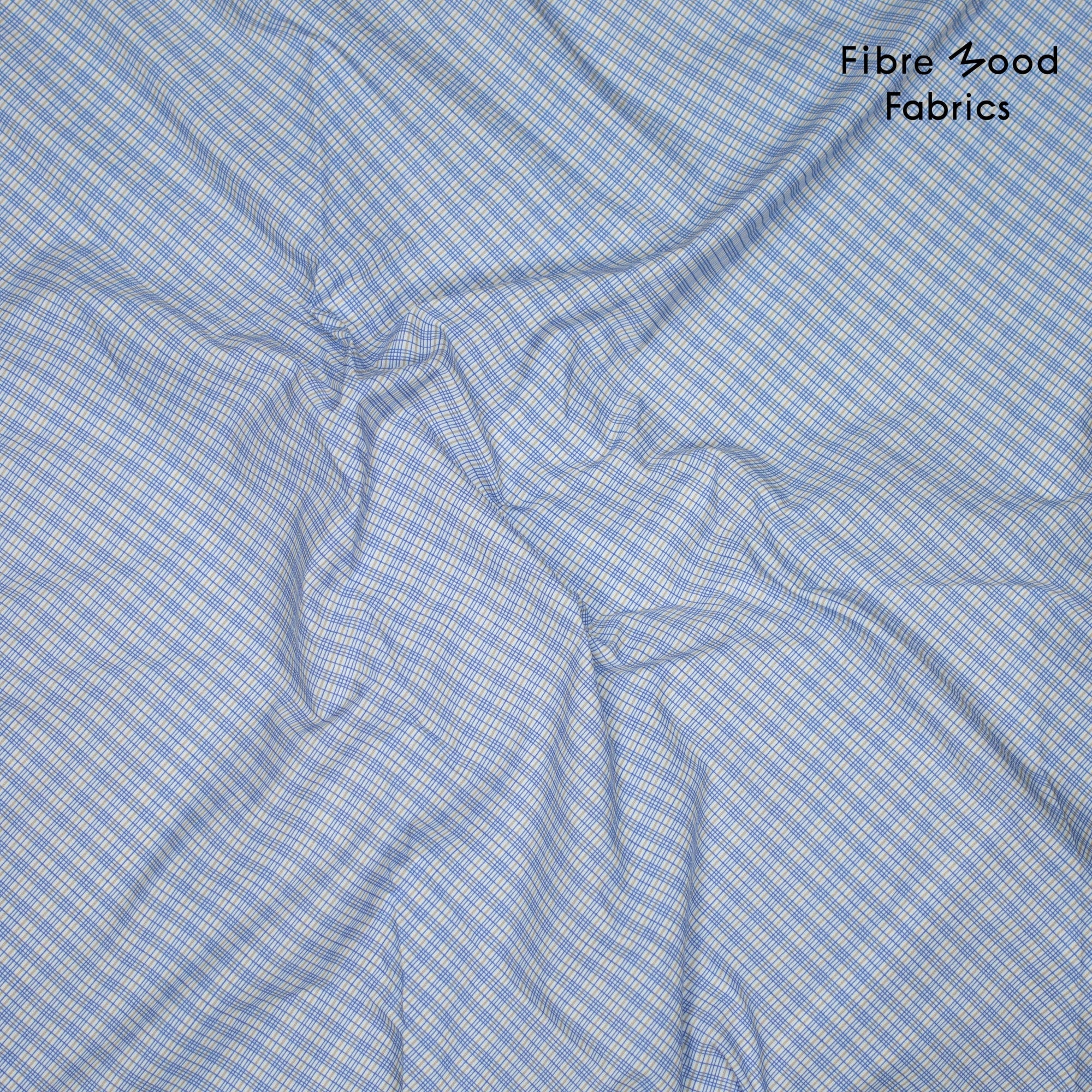 Fibre Mood - Poplin check blauw