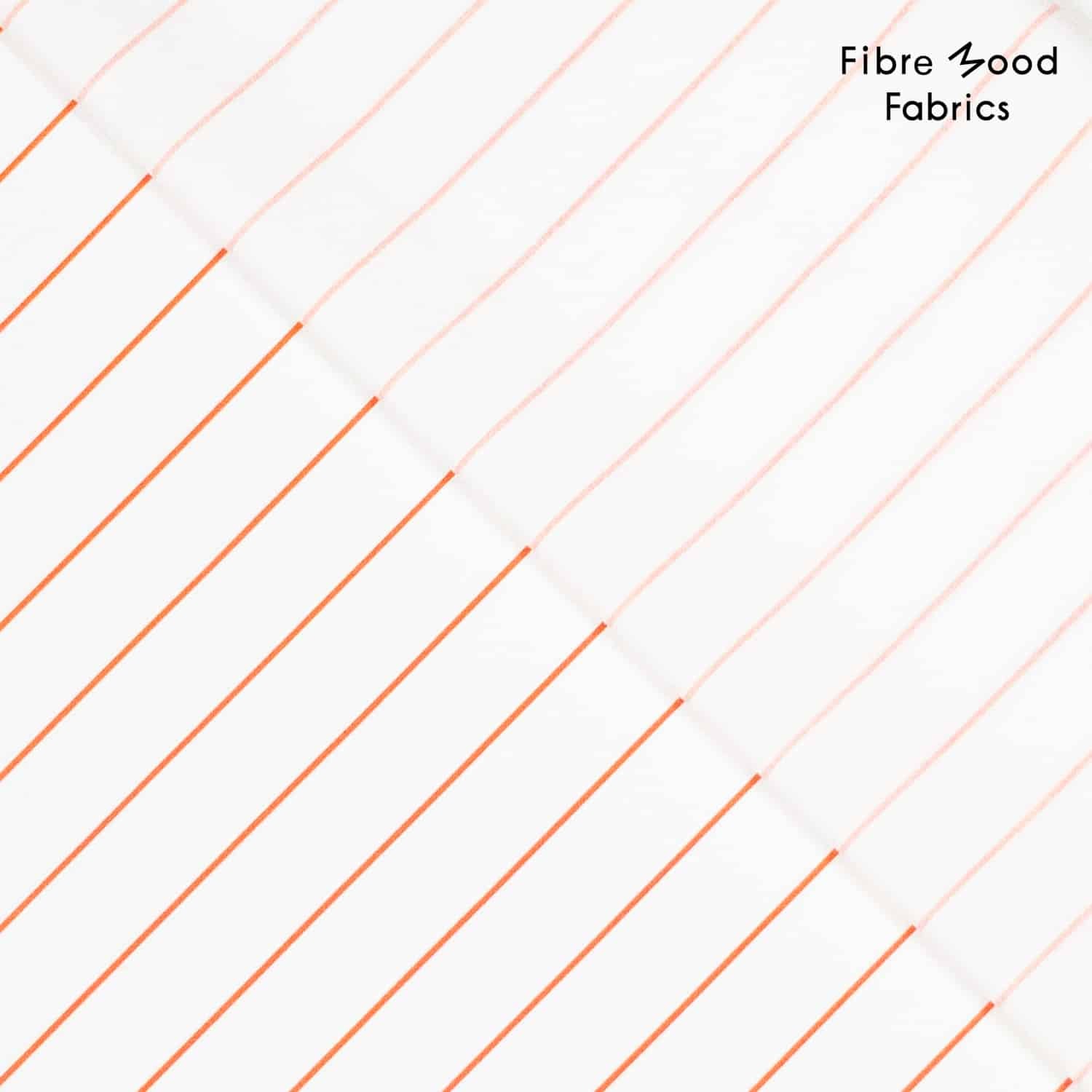 Fibre Mood - Poplin strepen wit oranje