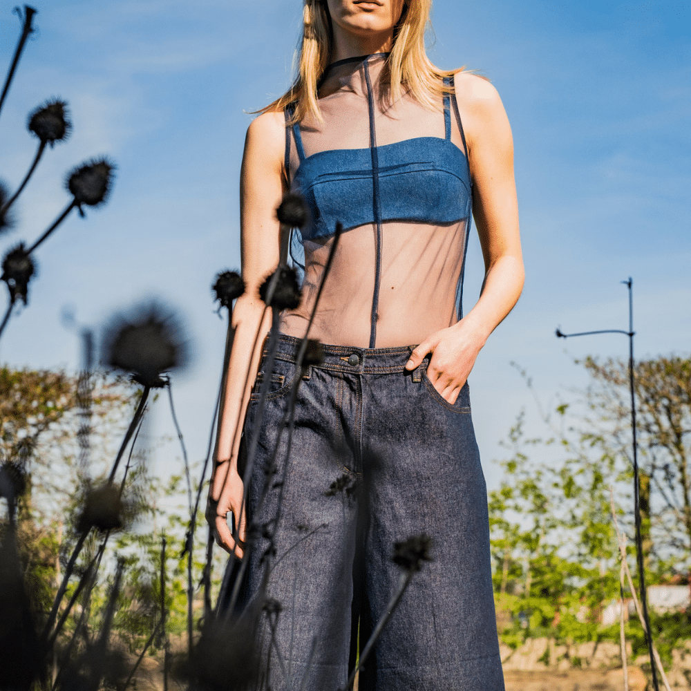 Fibre Mood - Zachte tule marineblauw