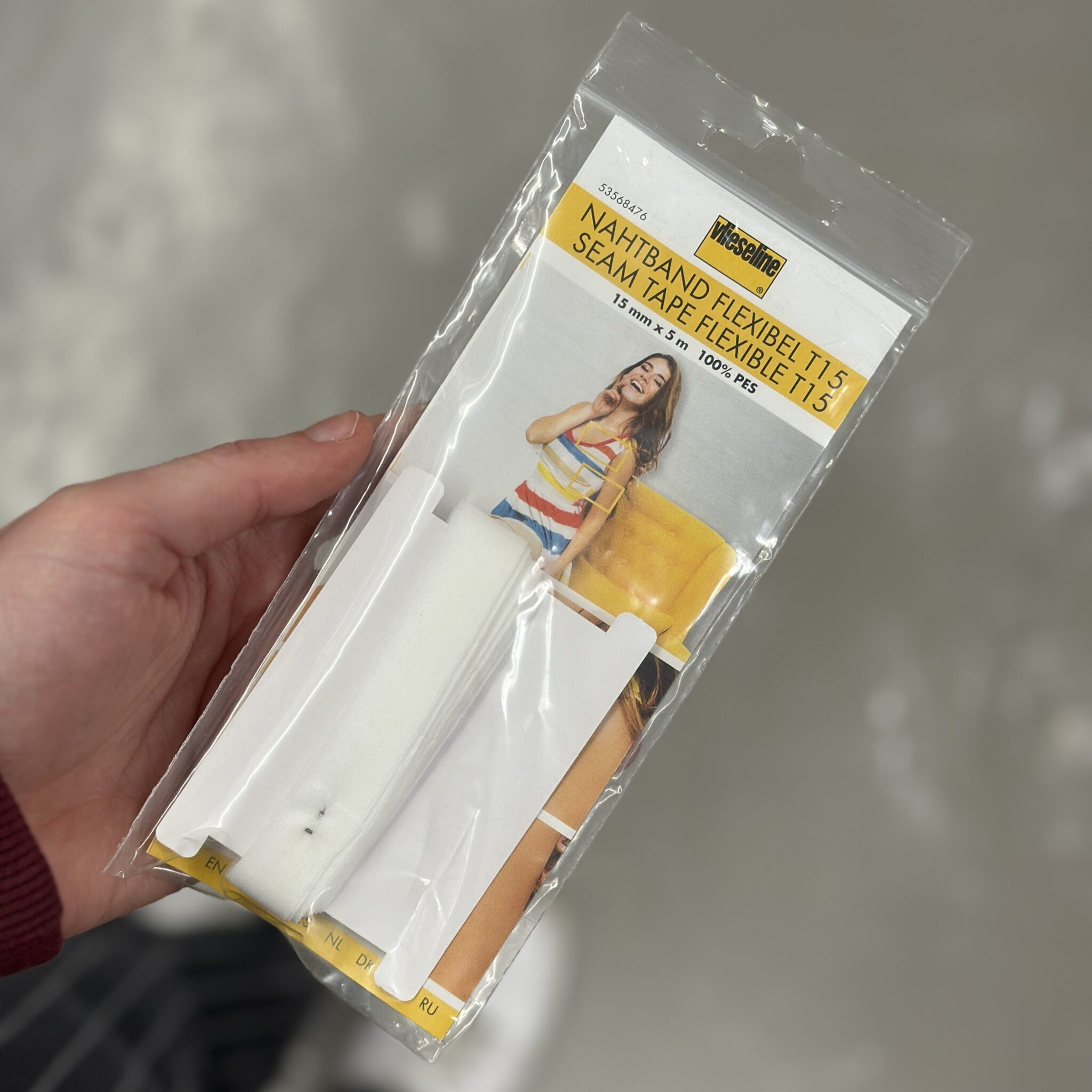 Flexibel naadband wit