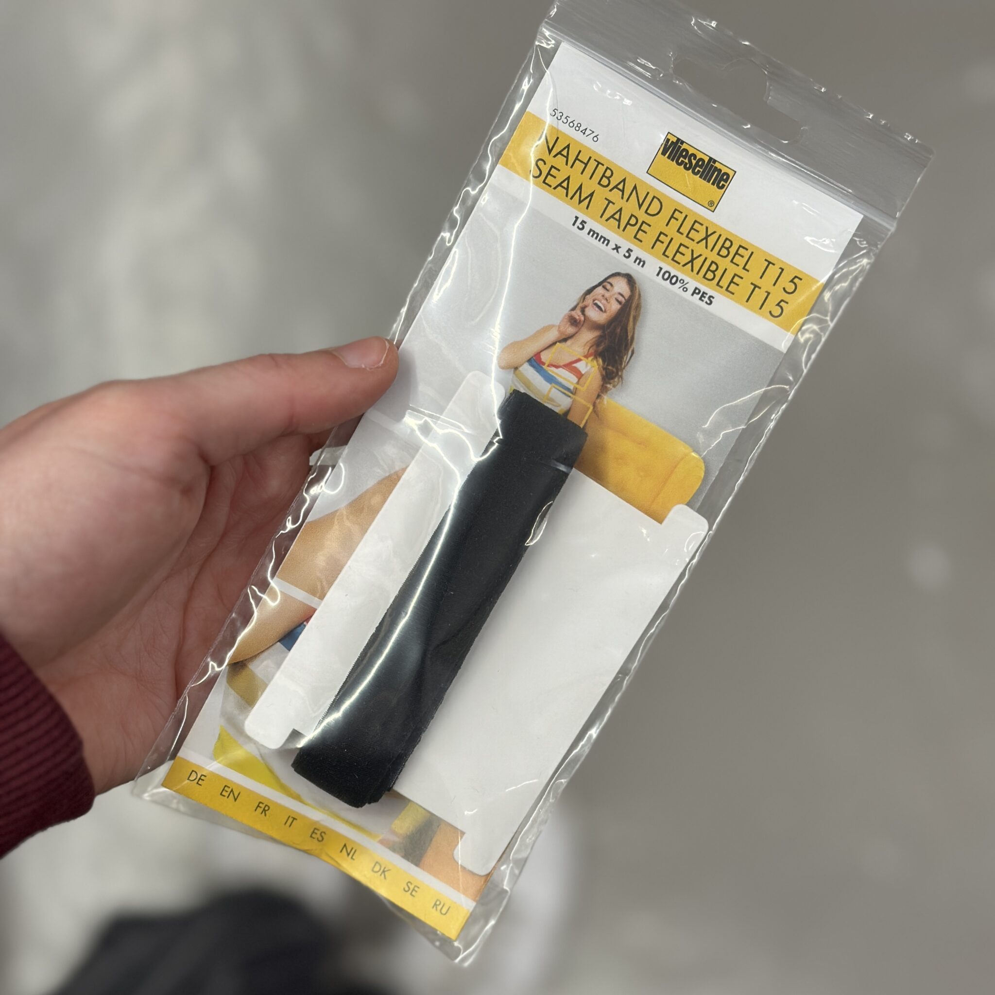 Flexibel naadband zwart