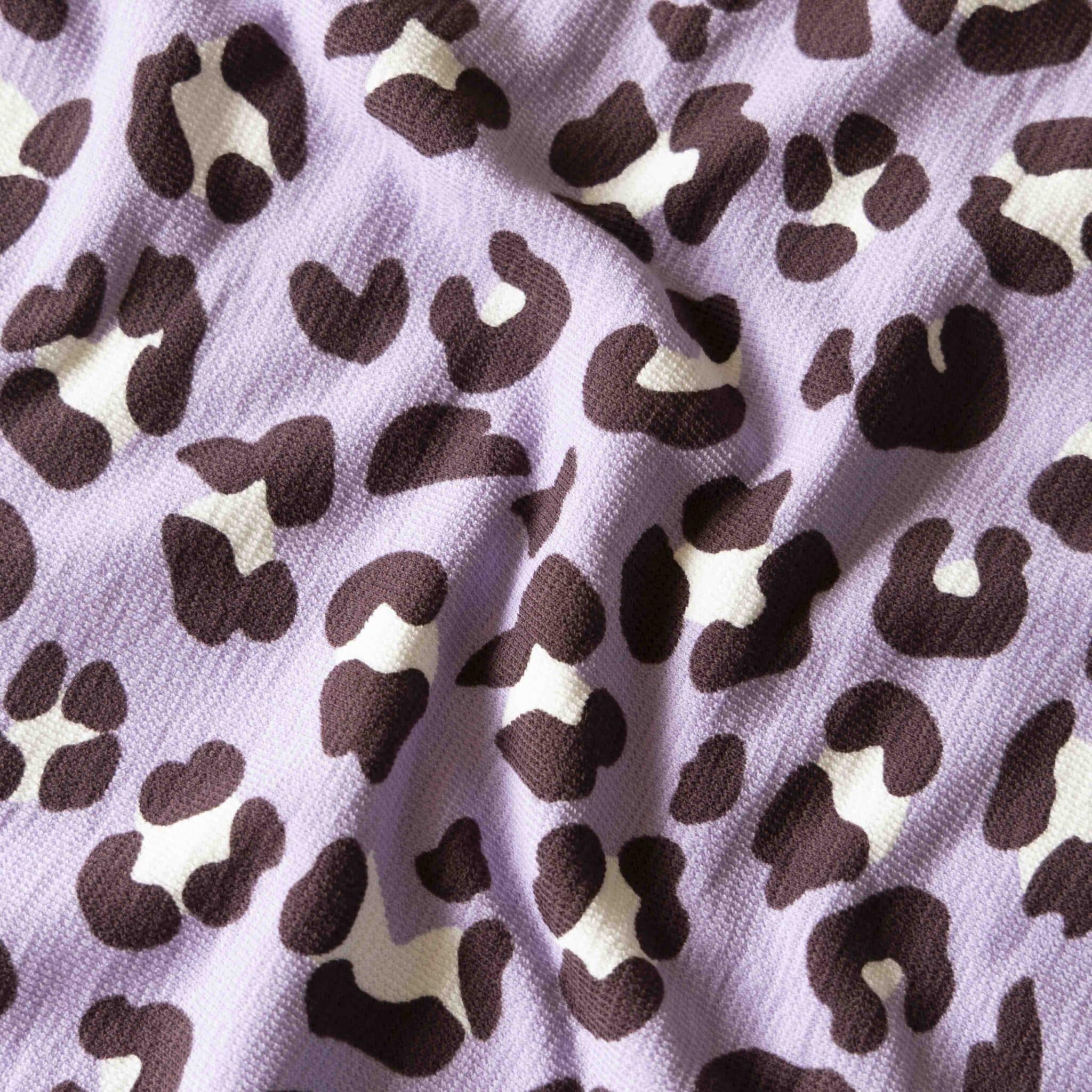 French terry crepe luipaardprint paars