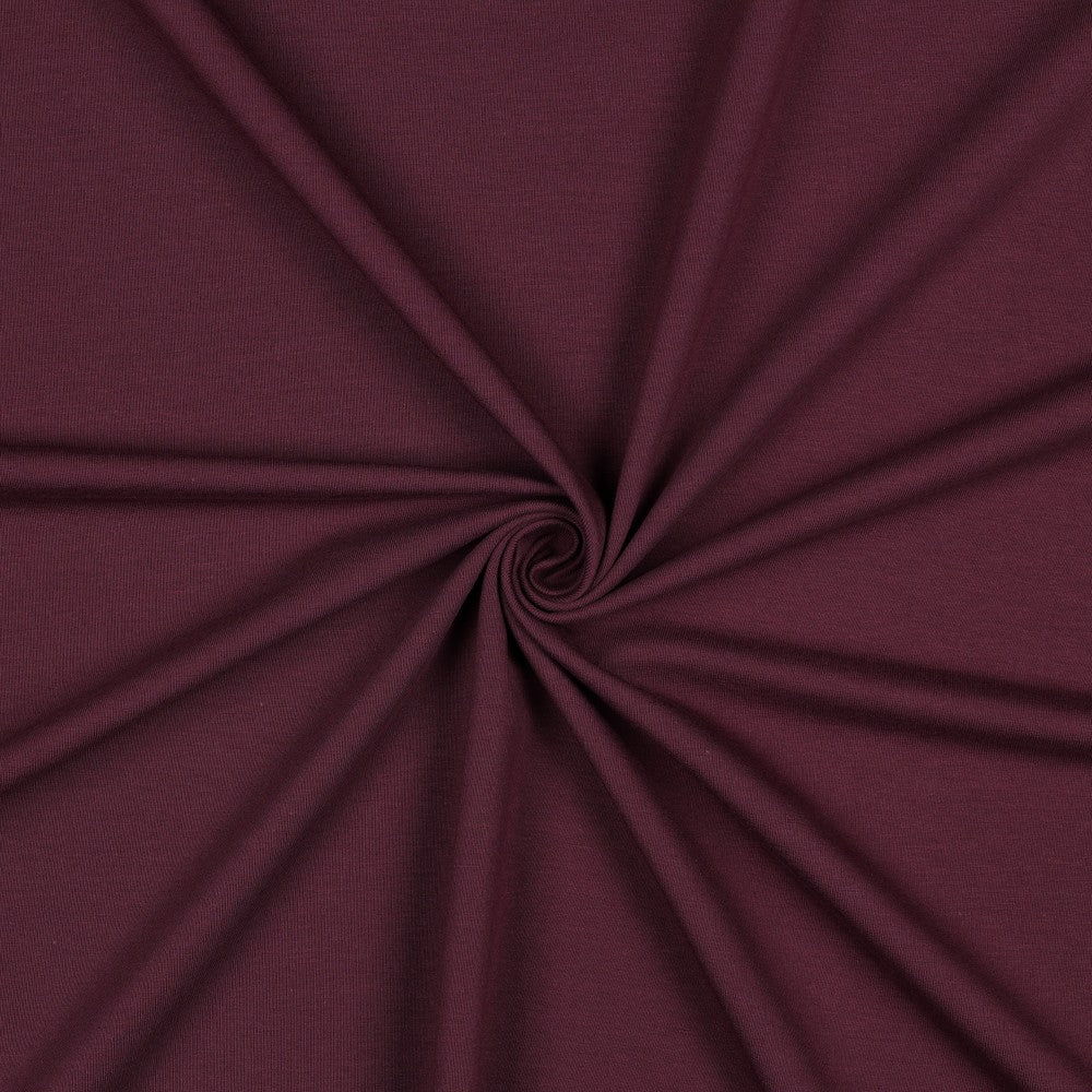 French terry uni aubergine