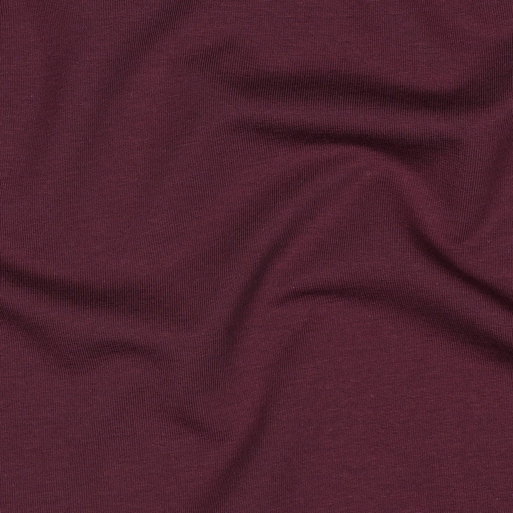 French terry uni aubergine