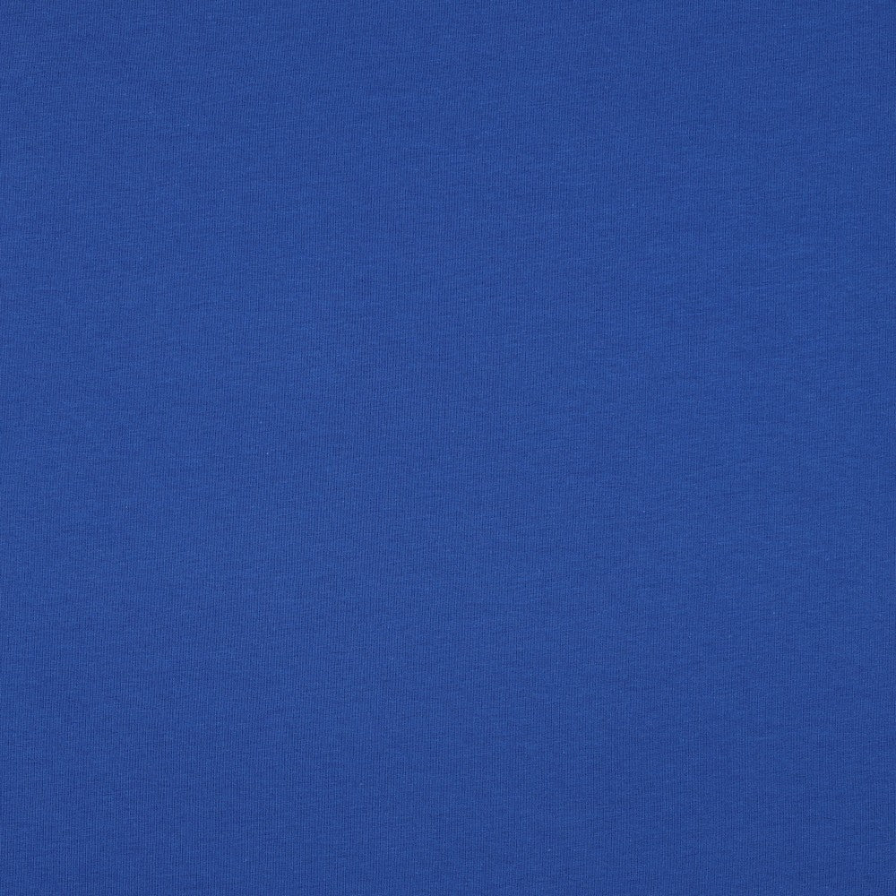 French terry uni kobaltblauw