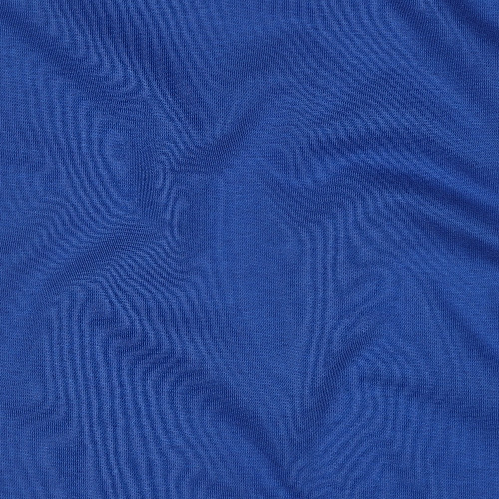 French terry uni kobaltblauw