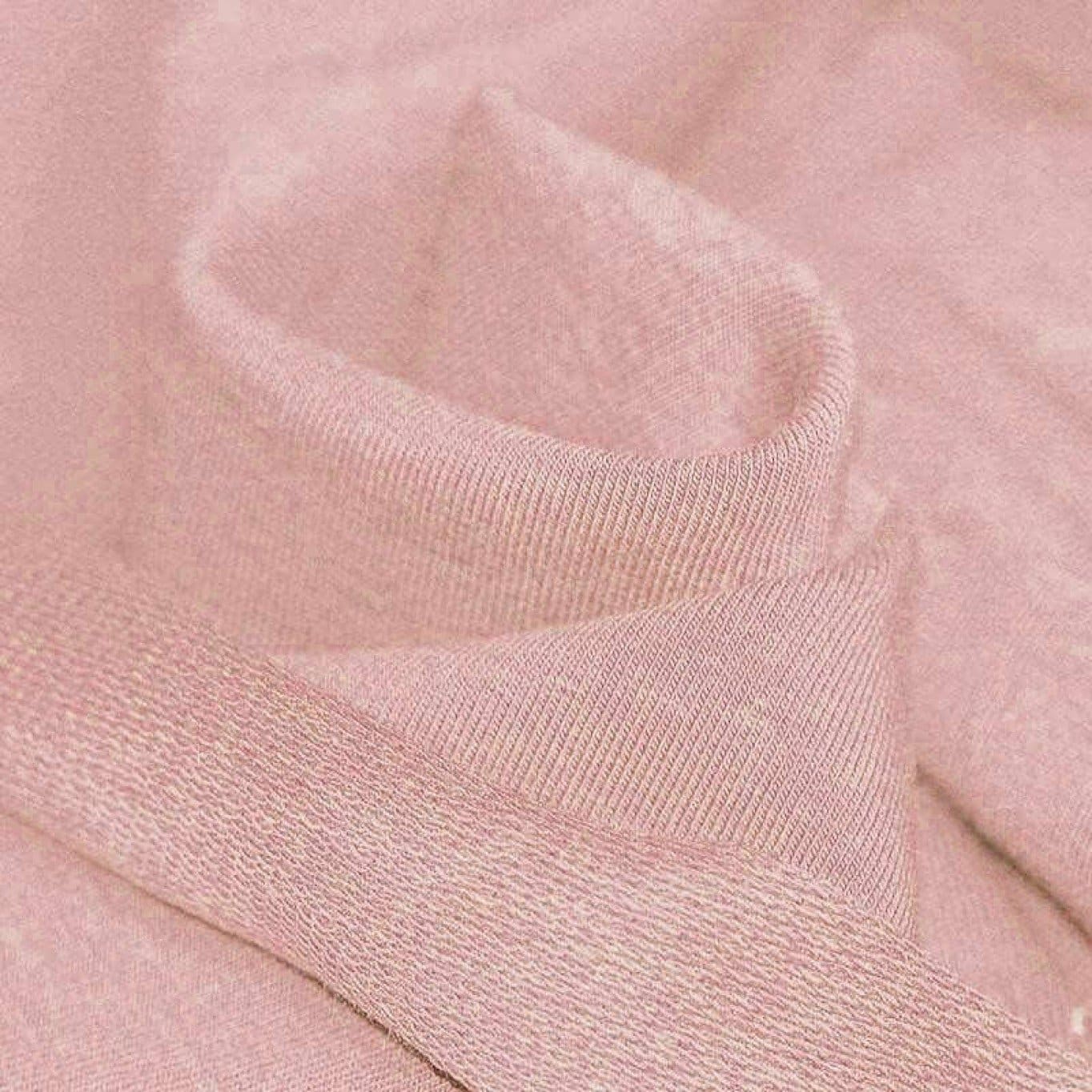 French terry uni nude roze