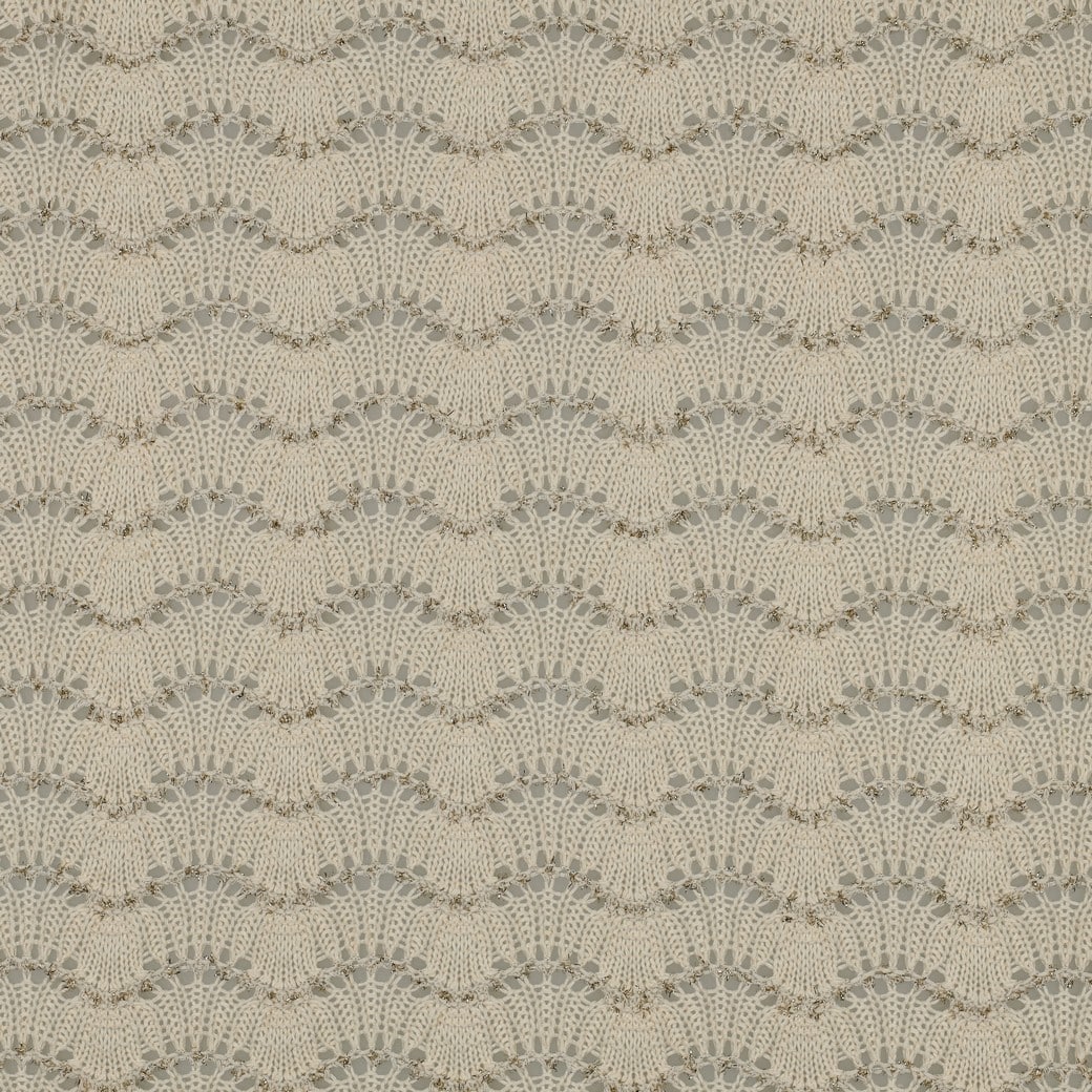 Gebreide jacquard lurex ecru