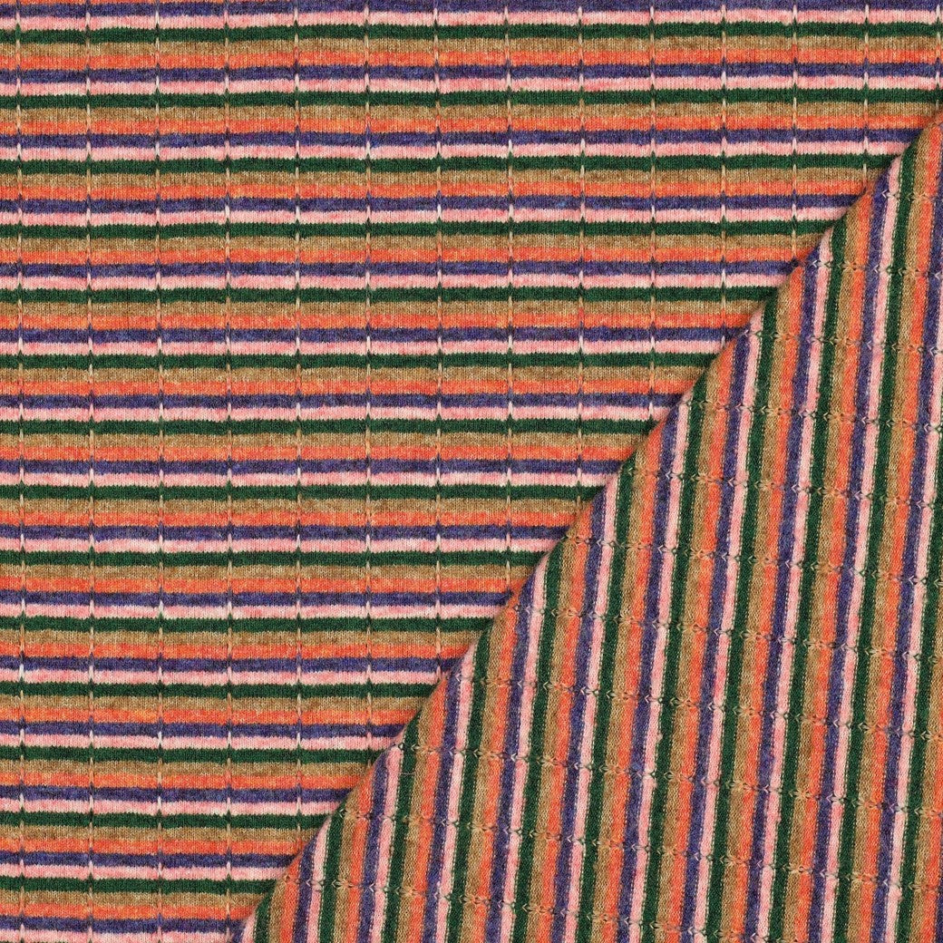 Gebreide jacquard strepen multicolor