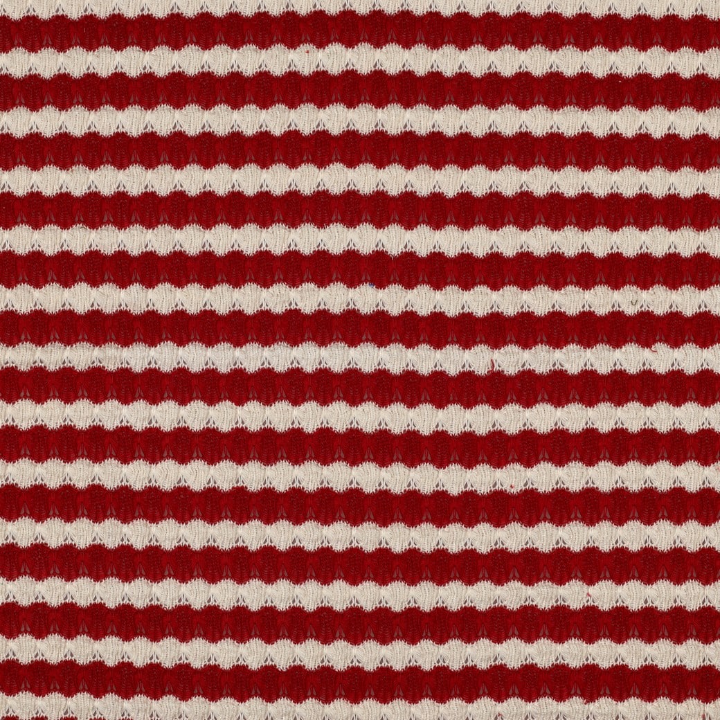 Gebreide jacquard strepen rood