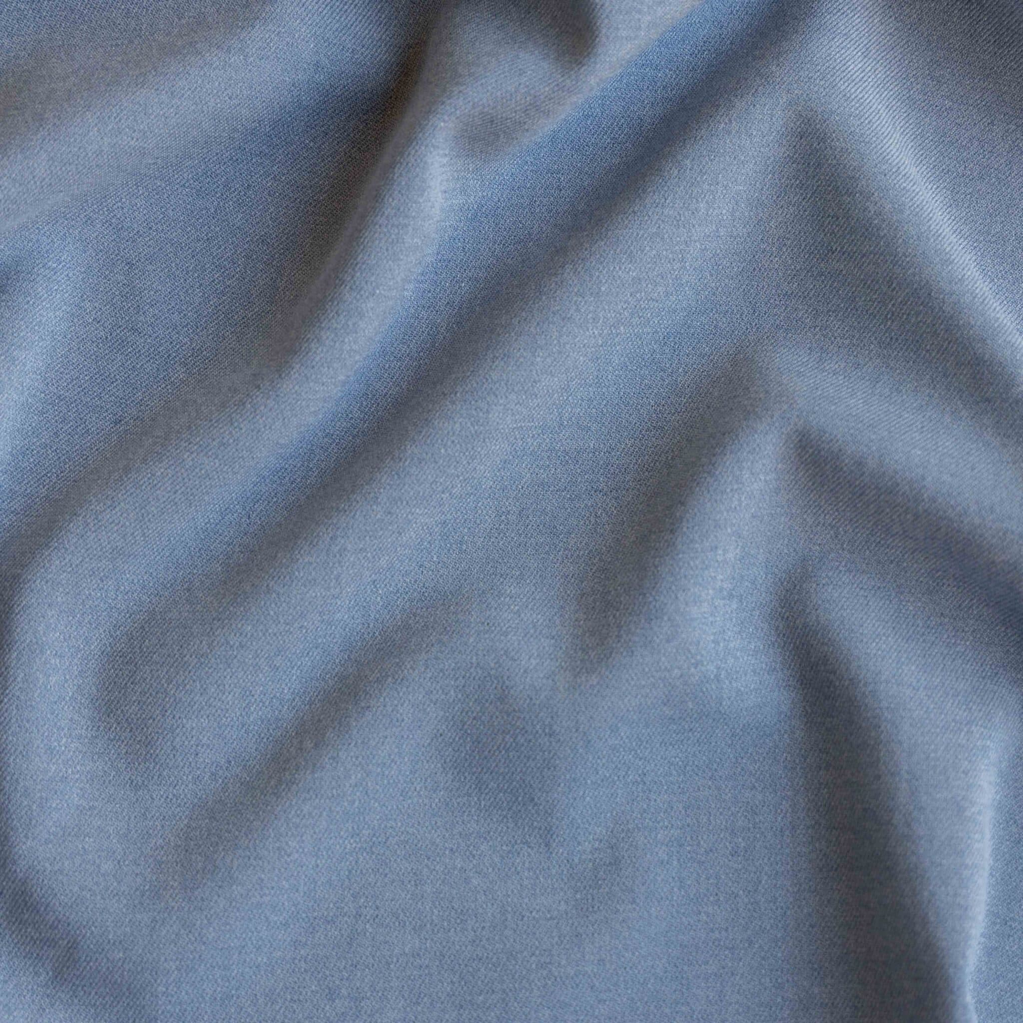 Geweven bamboo | gerecycled polyester vergrijsd blauw