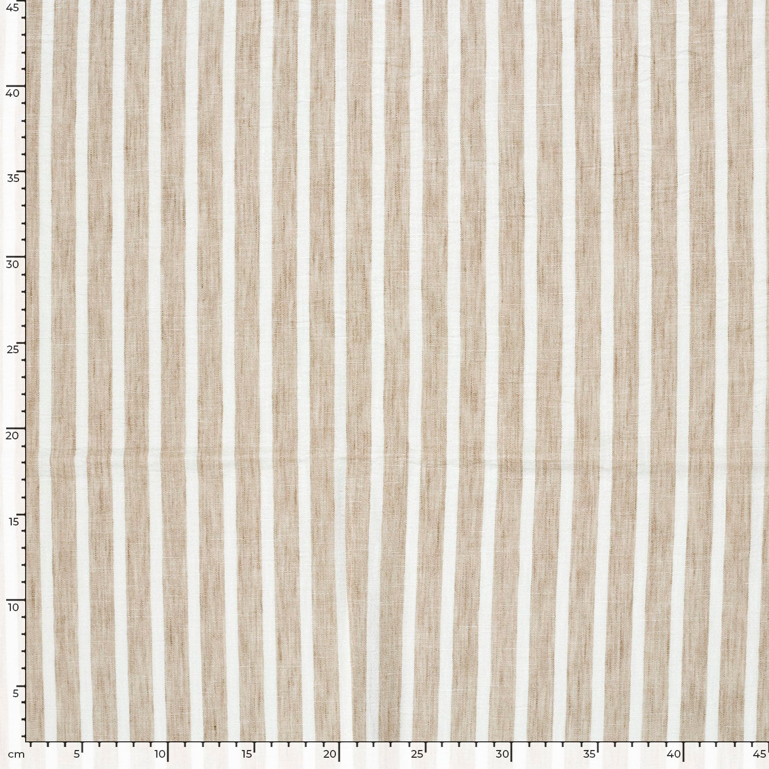 Geweven polyester strepen beige