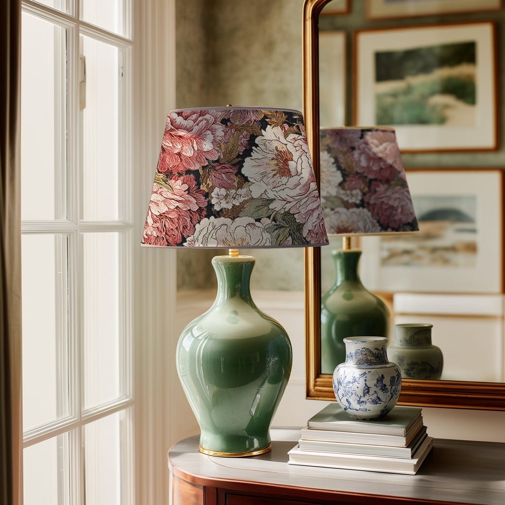Gobelin bloemen navy