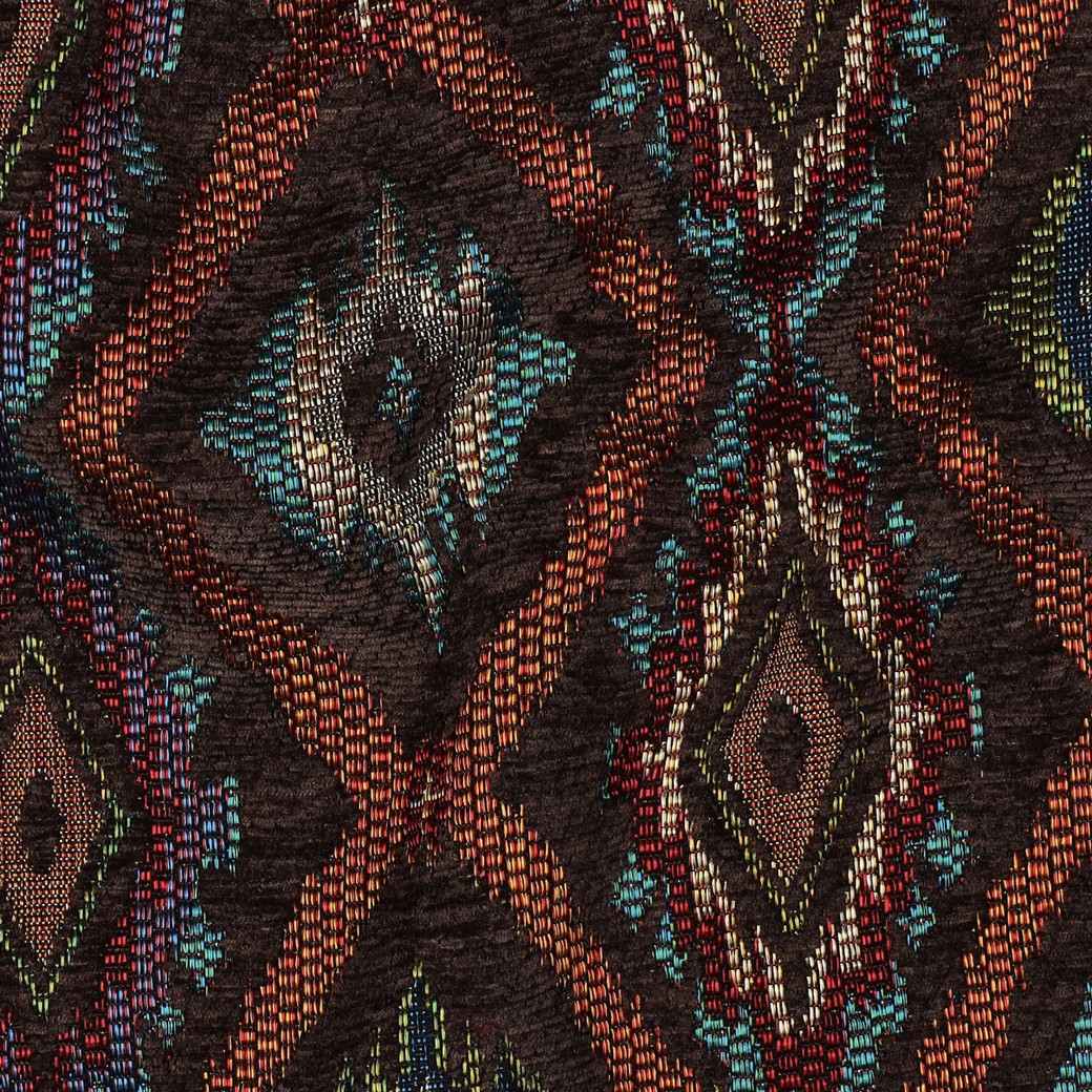 Gobelin chenille abstract bruin