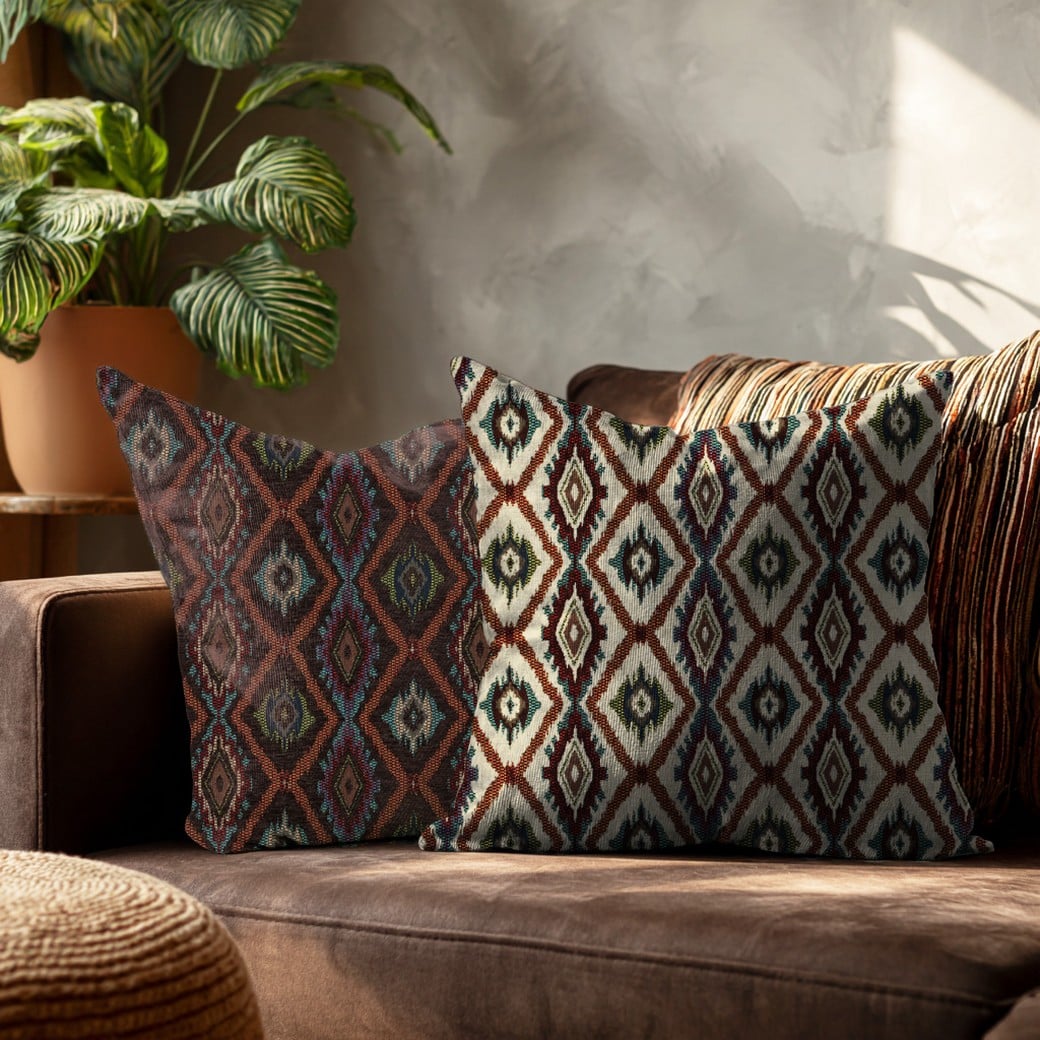 Gobelin chenille abstract ecru