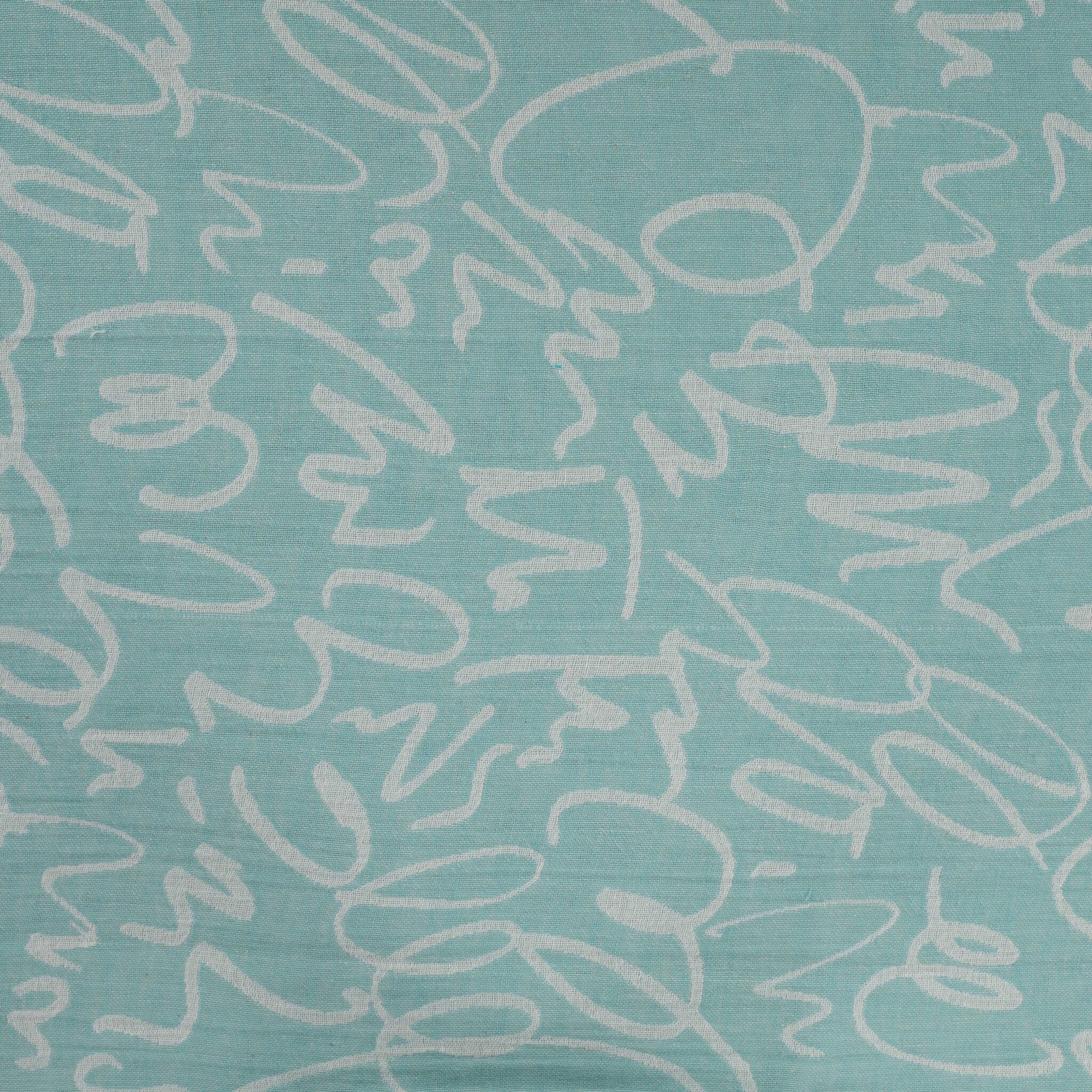 Hammam jacquard abstract blauw/mint