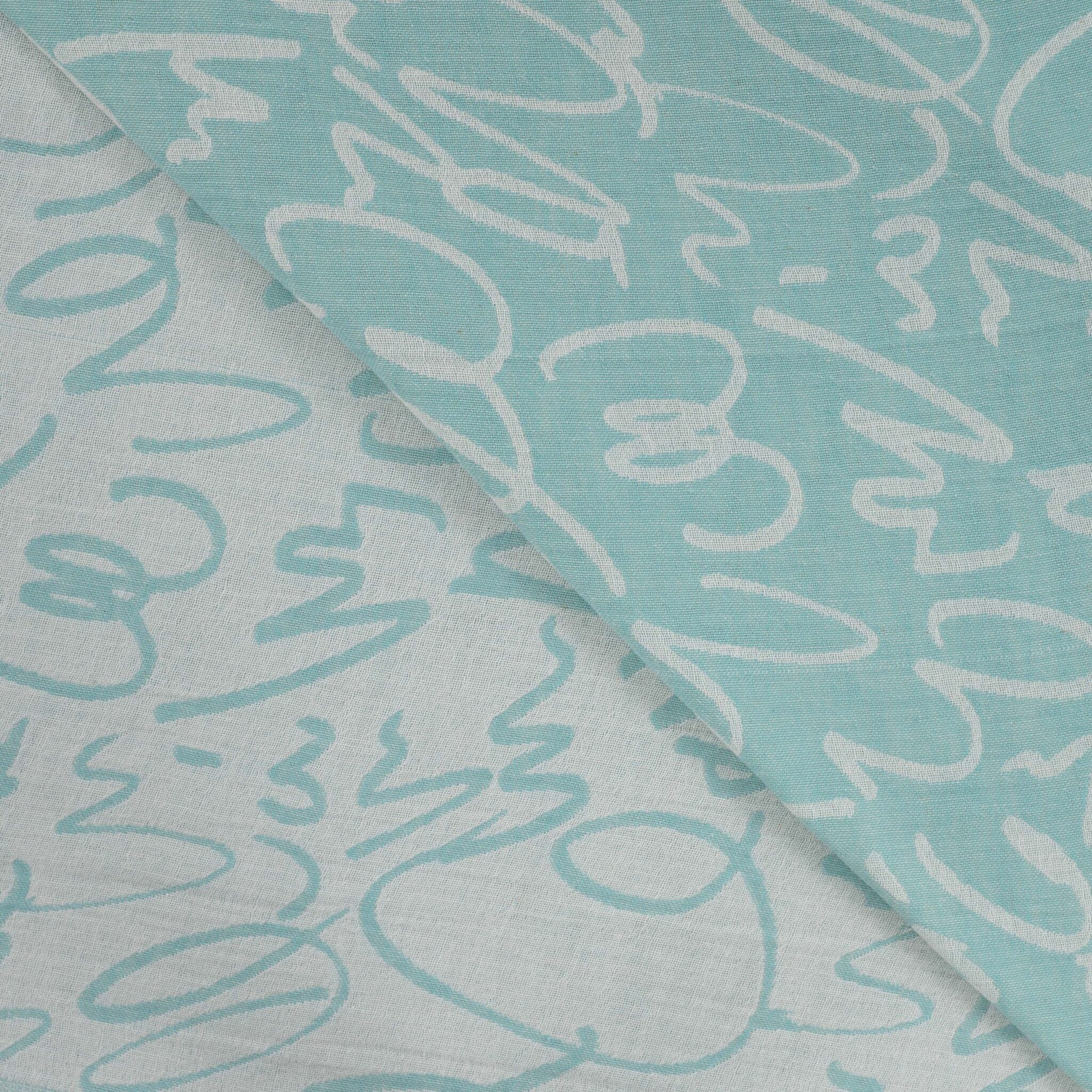 Hammam jacquard abstract blauw/mint
