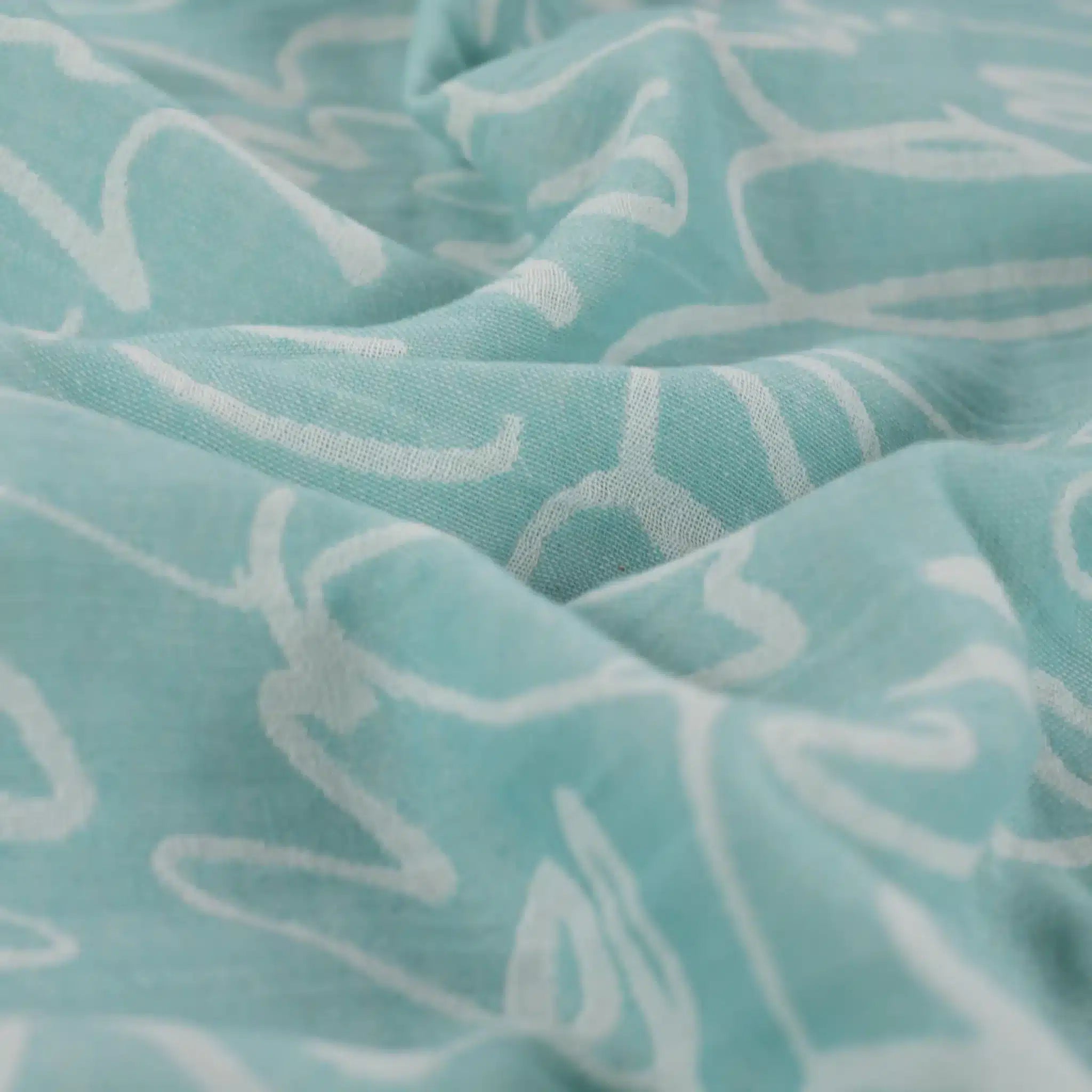 Hammam jacquard abstract blauw/mint