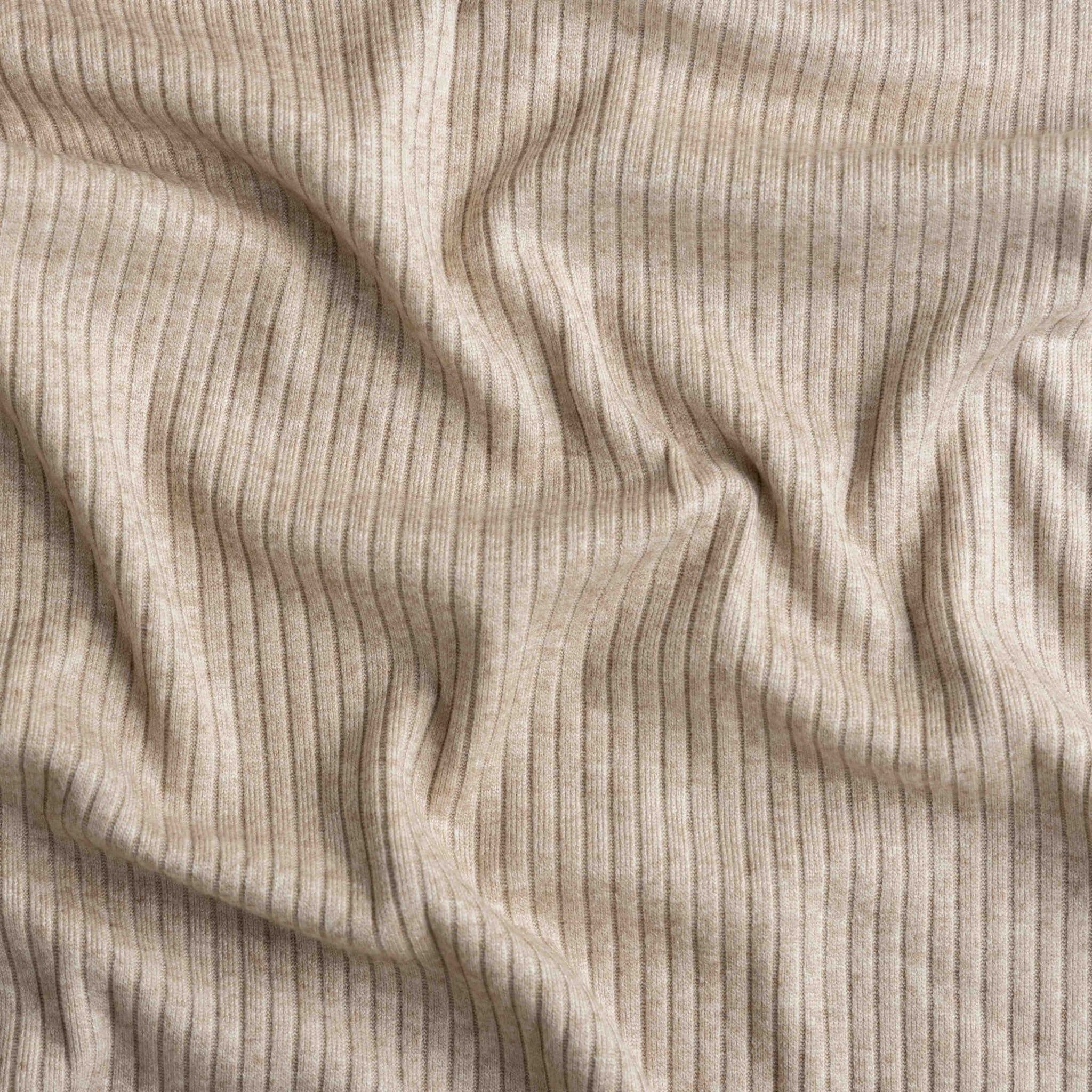 Heavy knitted rib beige