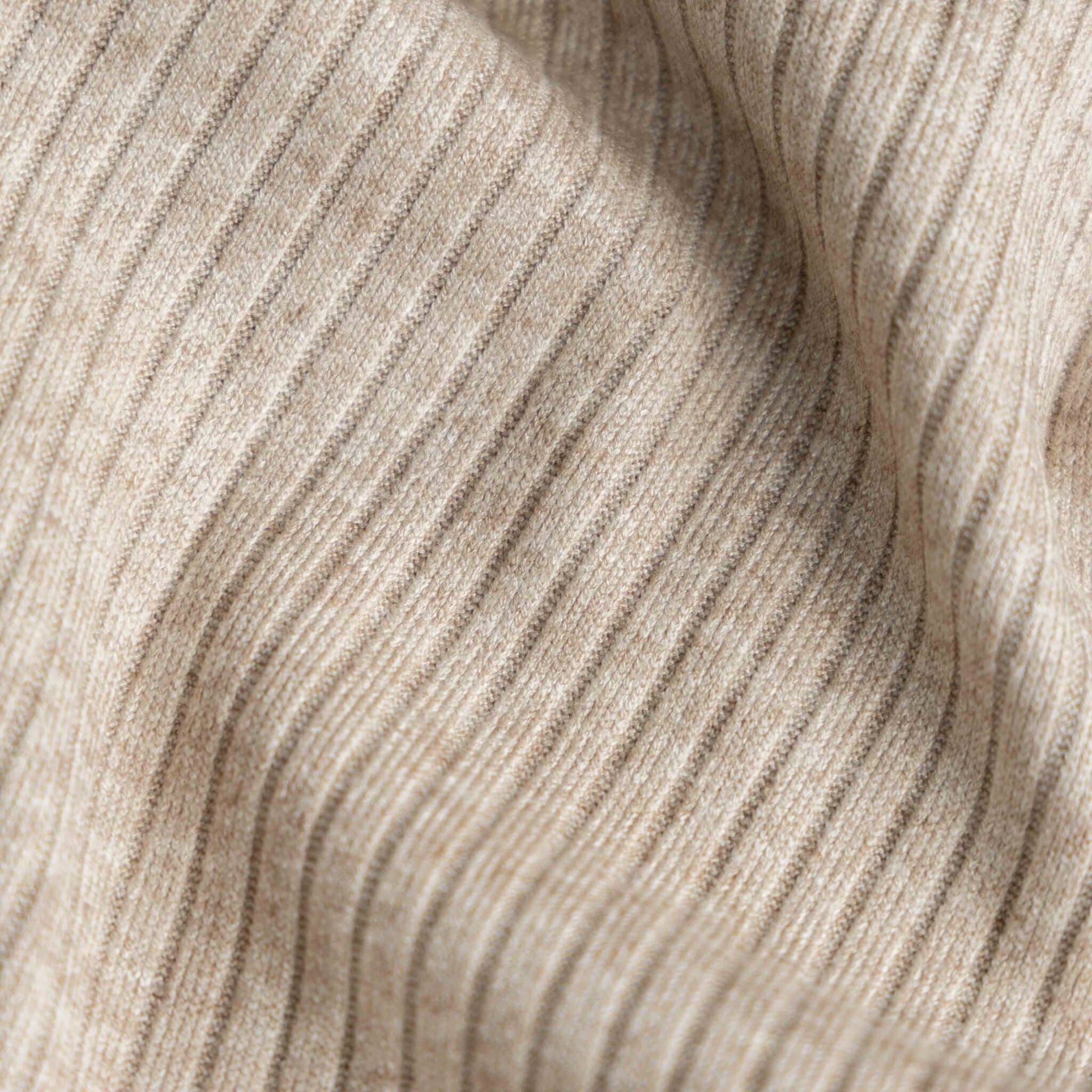 Heavy knitted rib beige
