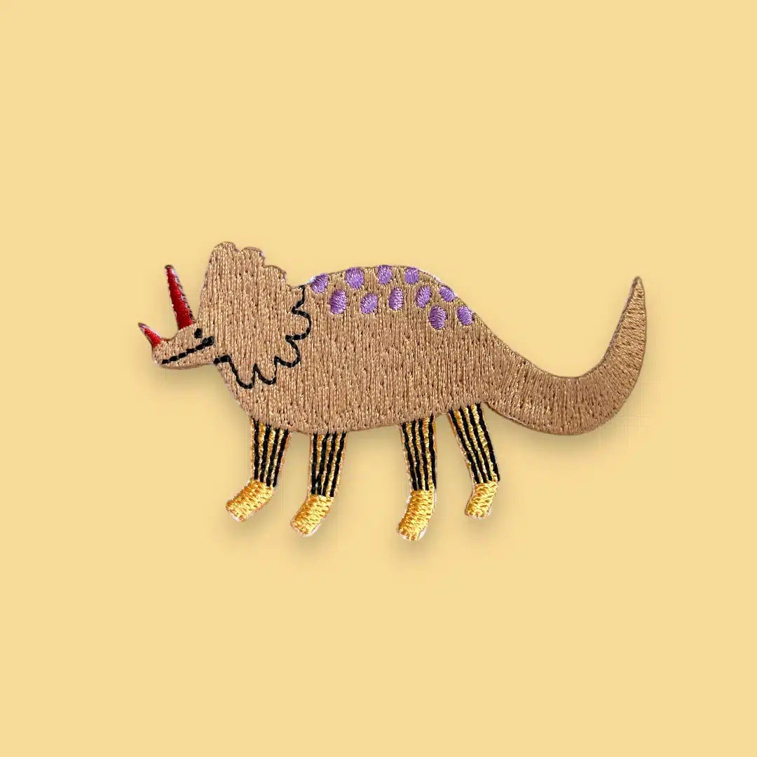 HejPatches - strijkapplicatie triceratops