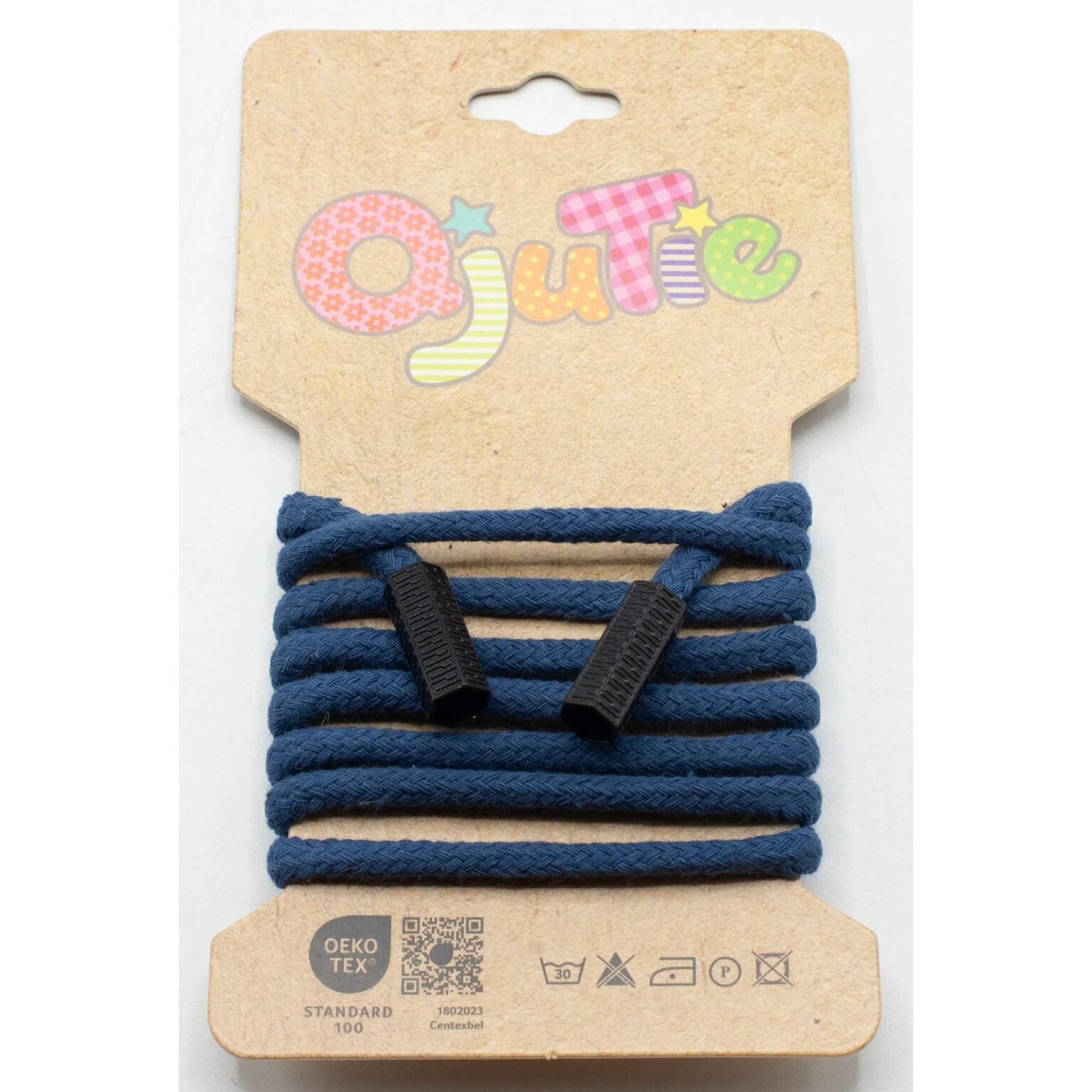 Hoodie koord jeansblauw