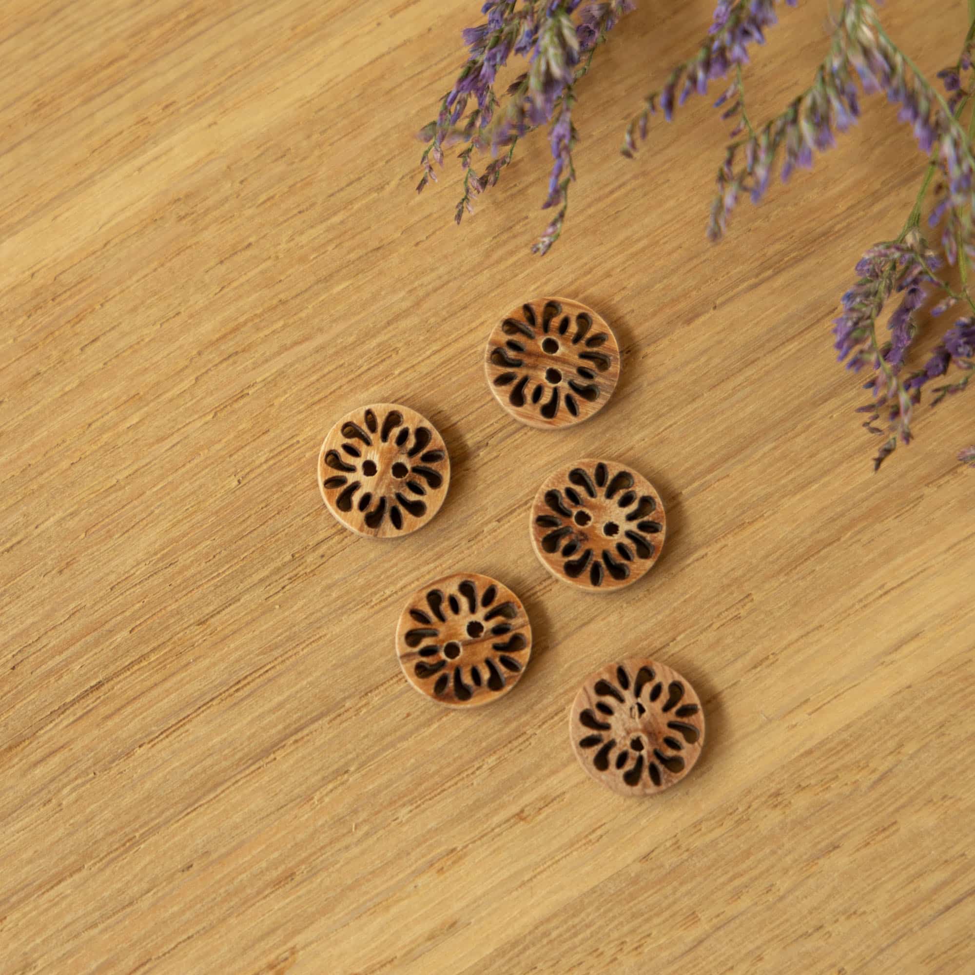 Houten knoop 13mm