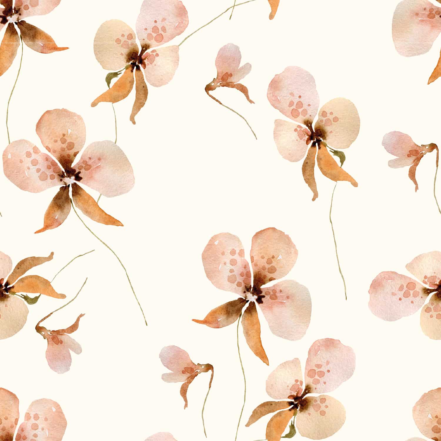 Hydrofiel bio digitaal bloemen offwhite