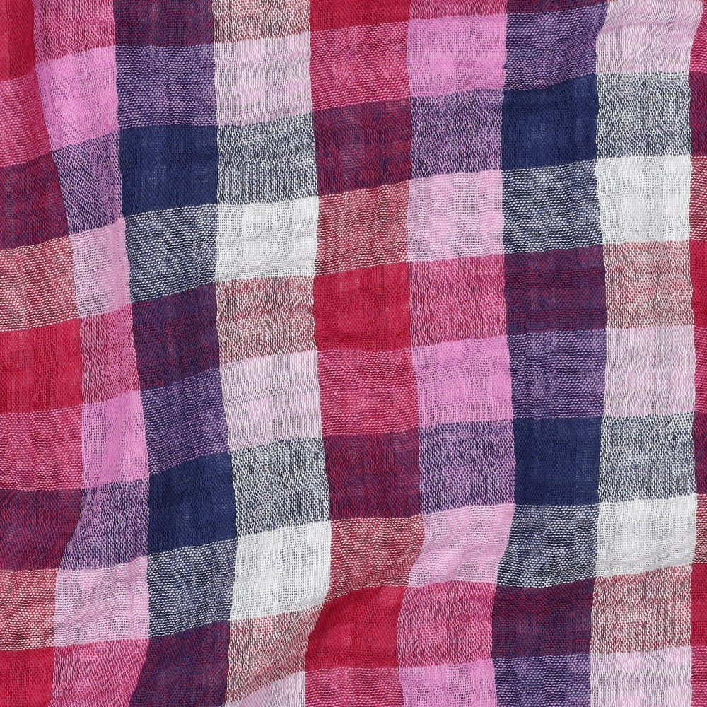 Hydrofiel double sided checks lila/navy