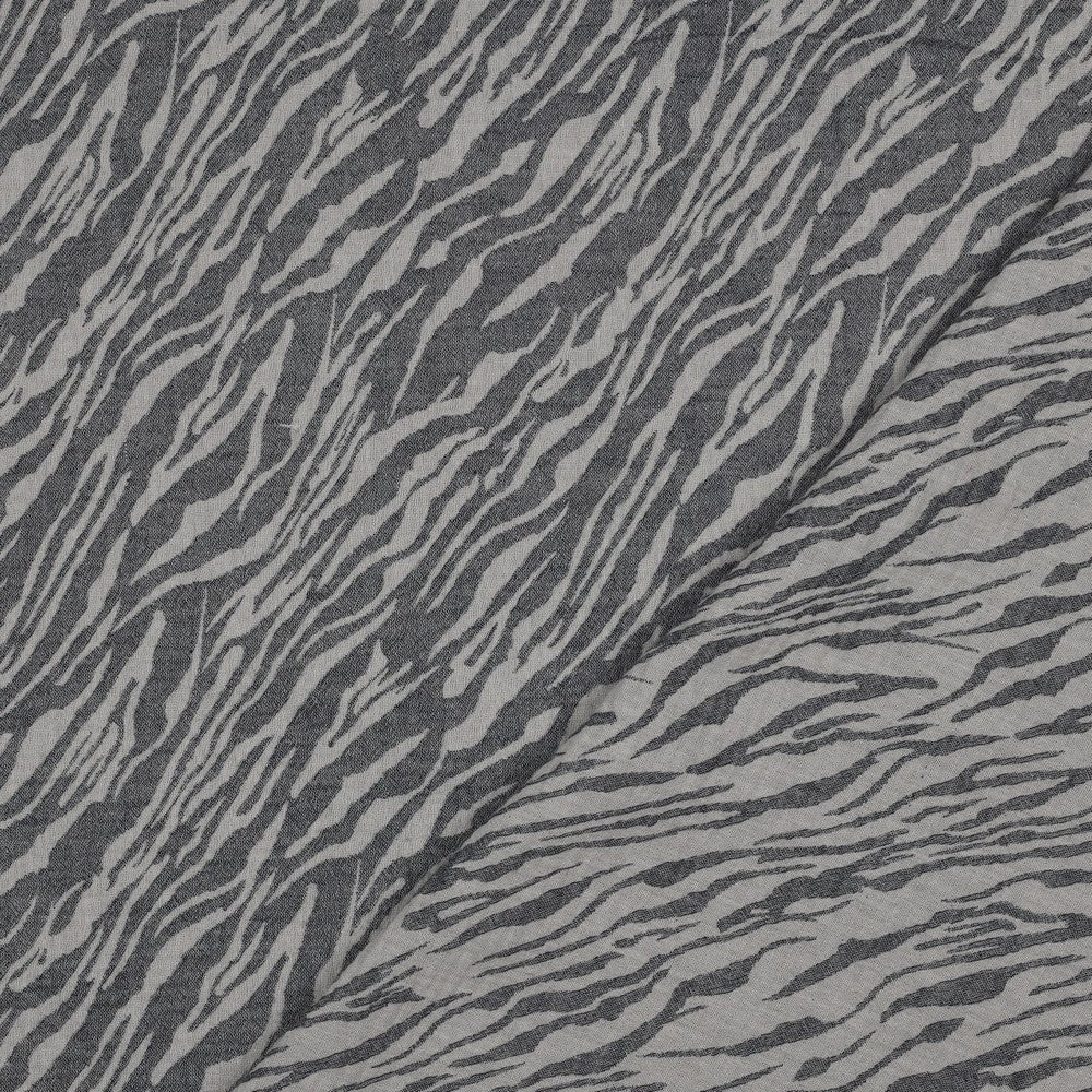 Hydrofiel jacquard zebraprint navy