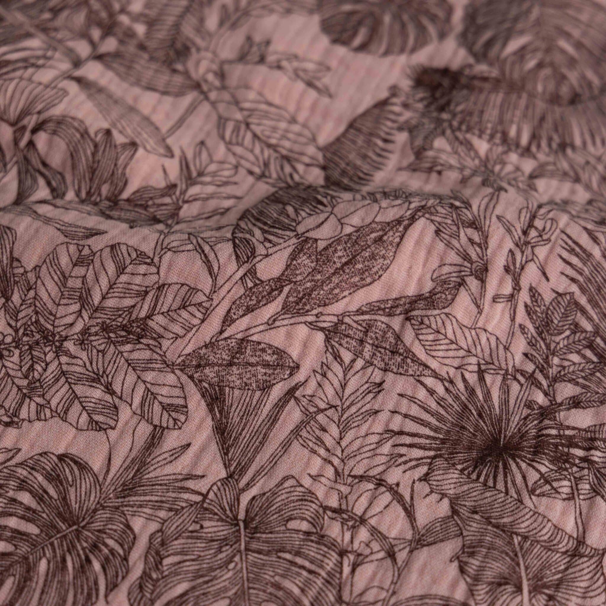 Hydrofiel jungle bladeren roze