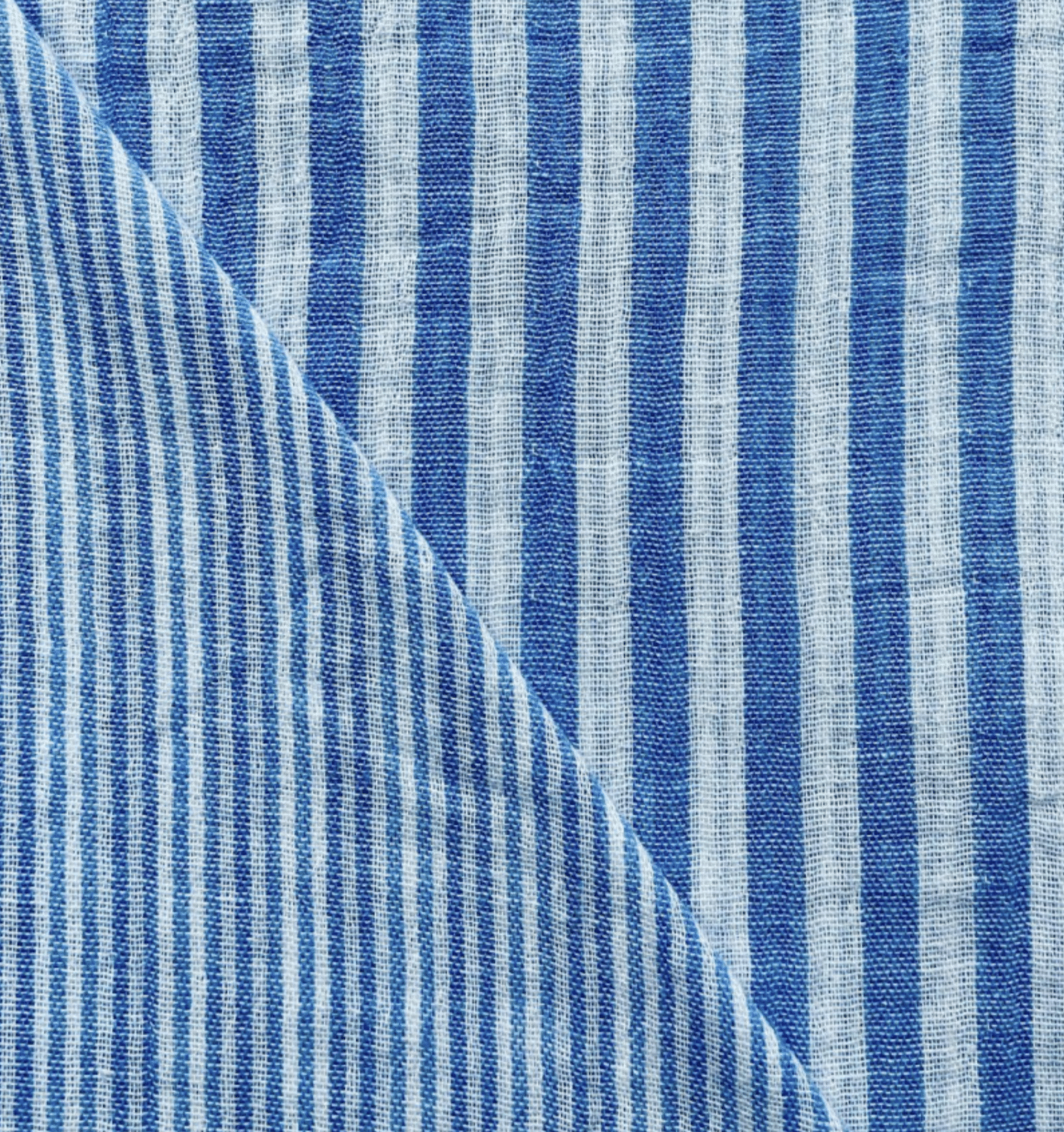 Hydrofiel yarn dyed strepen azure/offwhite