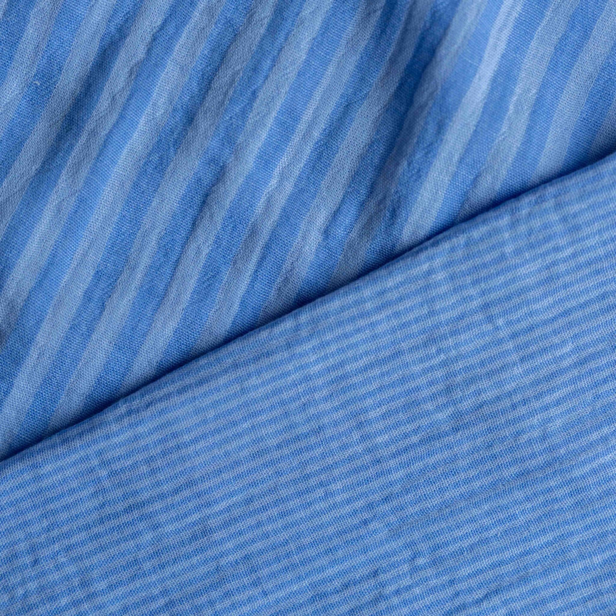 Hydrofiel yarn dyed strepen blauw