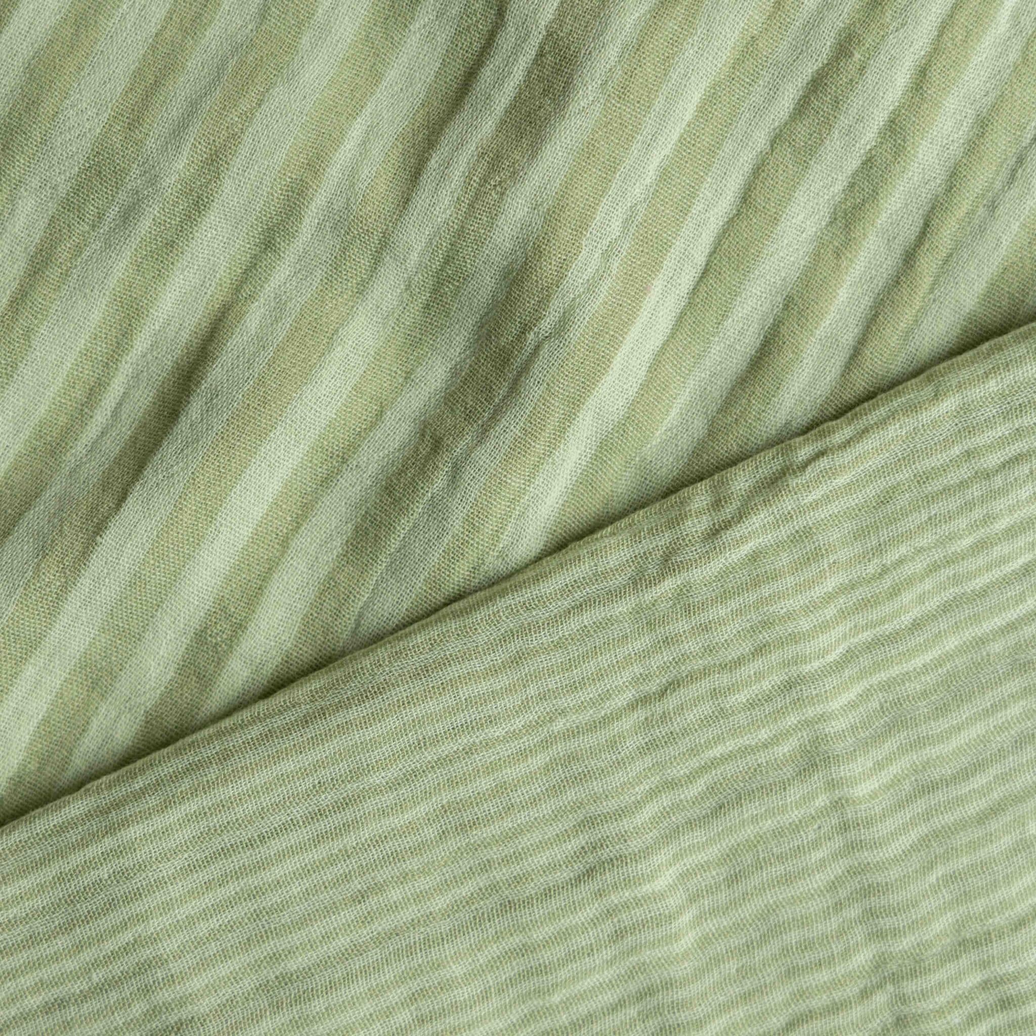 Hydrofiel yarn dyed strepen lichtgroen/amandel