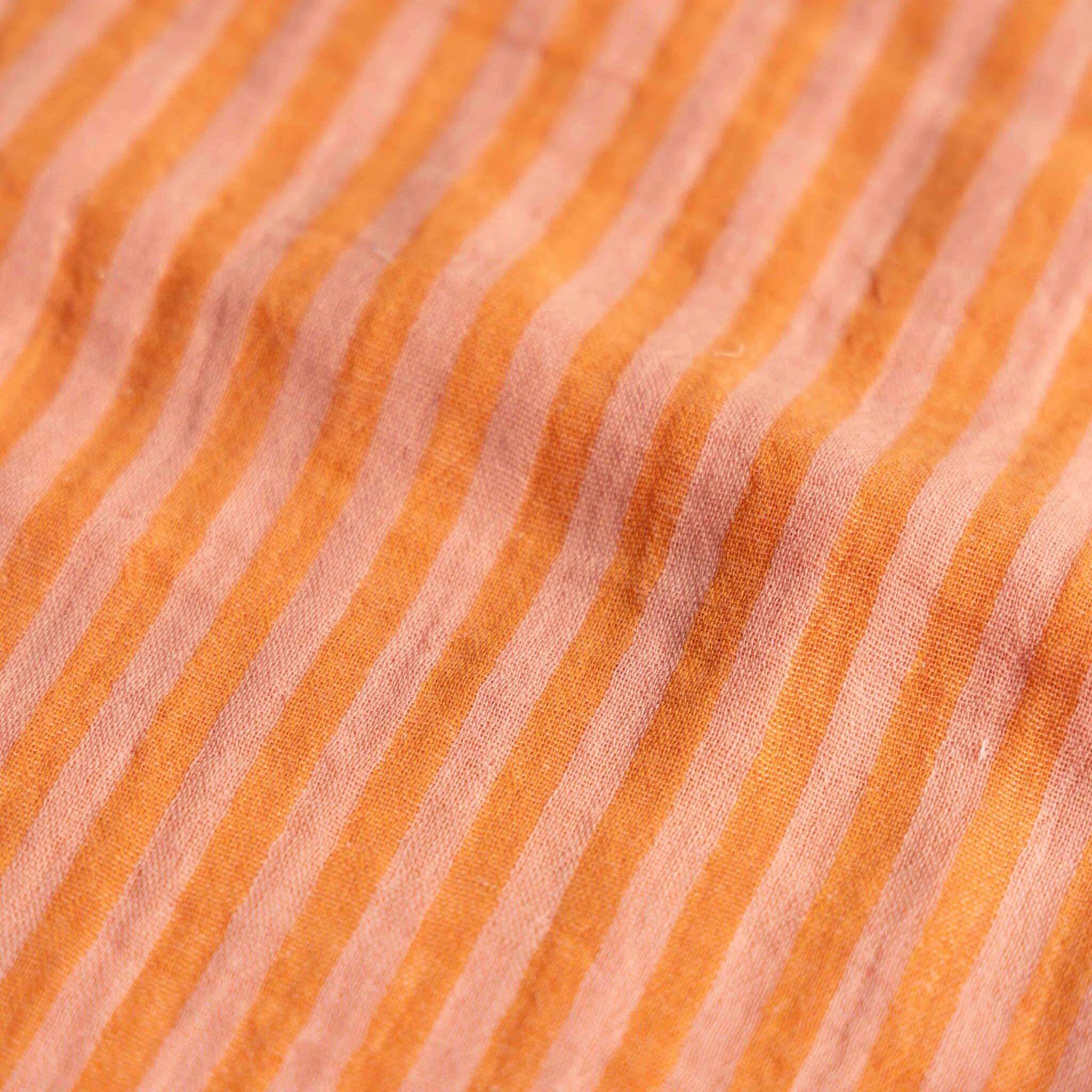 Hydrofiel yarn dyed strepen perzik/tangerine