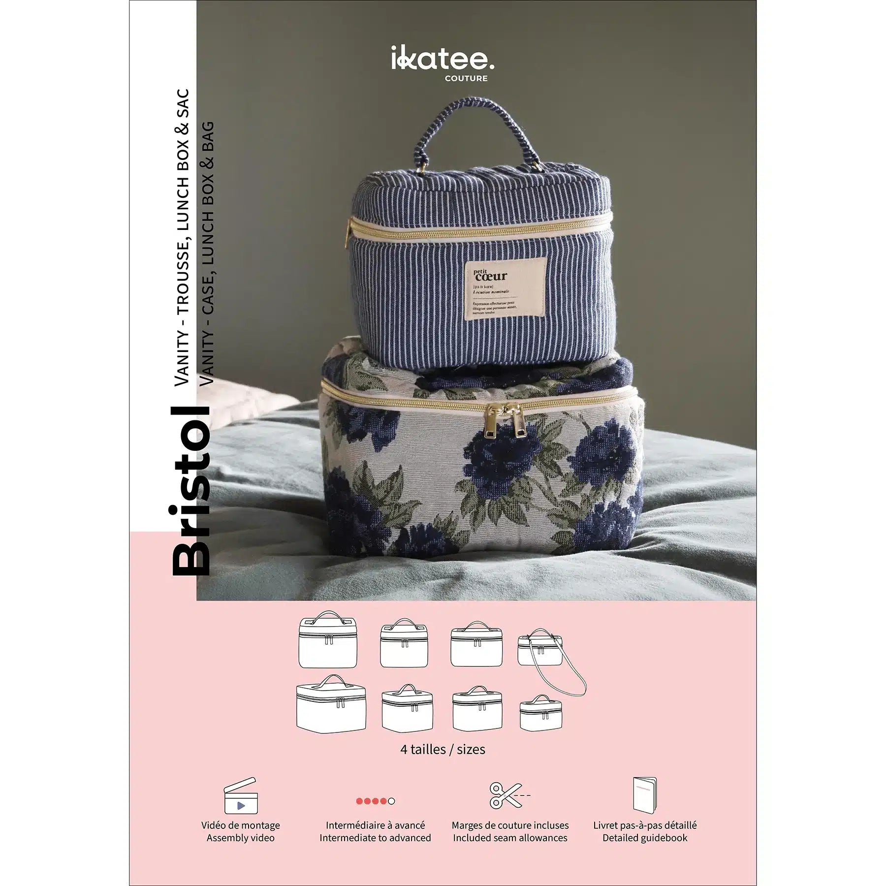 Ikatee - Bristol vanity etui/tasje (papieren patroon)