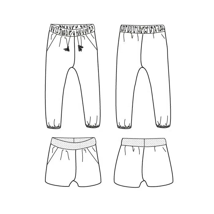 Ikatee - Dakar broek &amp; short kids (papieren patroon)