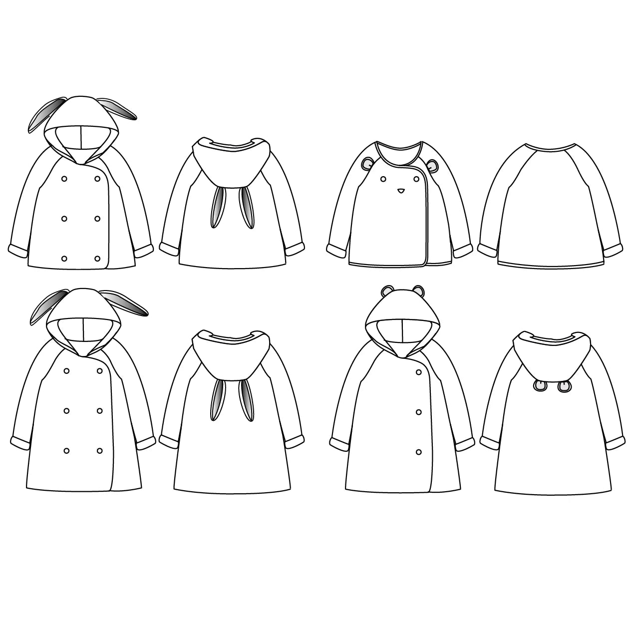 Ikatee - Grand'ourse jasje kids (papieren patroon)