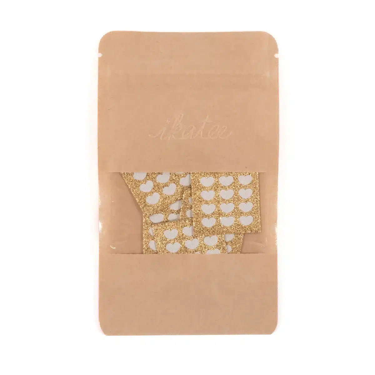 Ikatee - Harten goud/offwhite labels