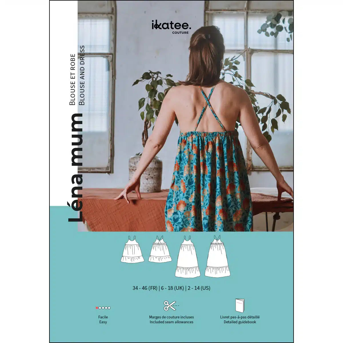 Ikatee - Lena jurk/blouse dames (papieren patroon)