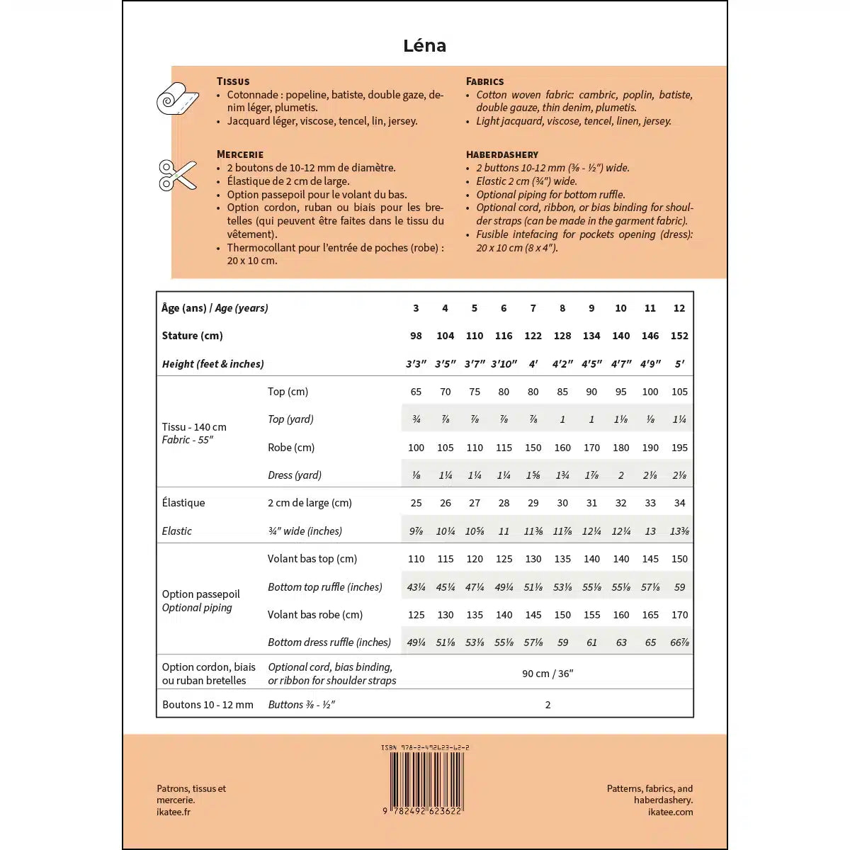 Ikatee - Lena jurk/blouse kids (papieren patroon)