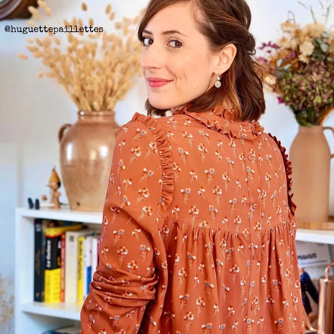 Ikatee - Louise blouse/jurk dames (papieren patroon)