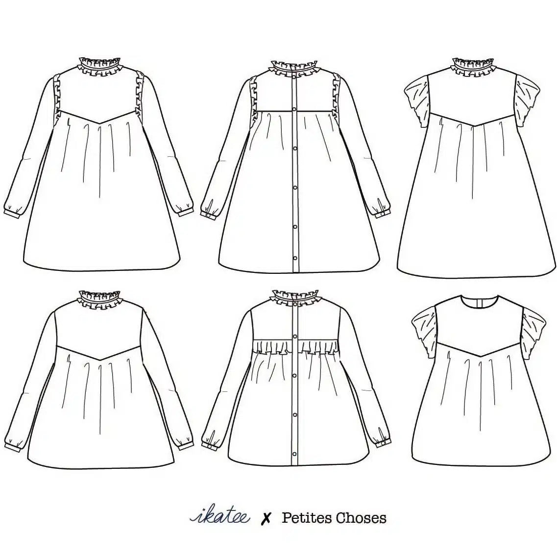 Ikatee - Louise blouse/jurk kids (papieren patroon)