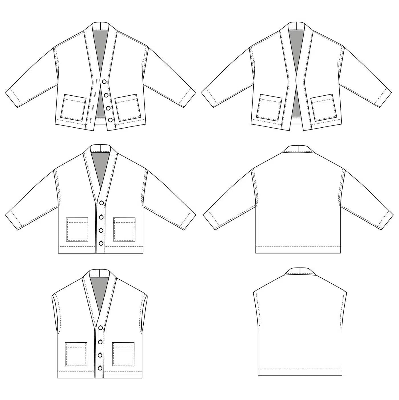 Ikatee - Macao jacket dames (papieren patroon)