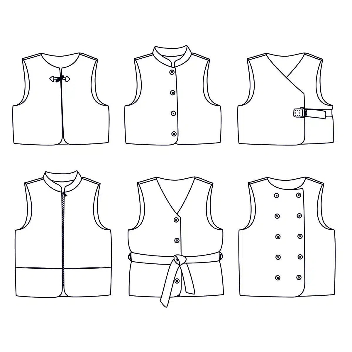 Ikatee - Rabat gilet/vest dames (papieren patroon)