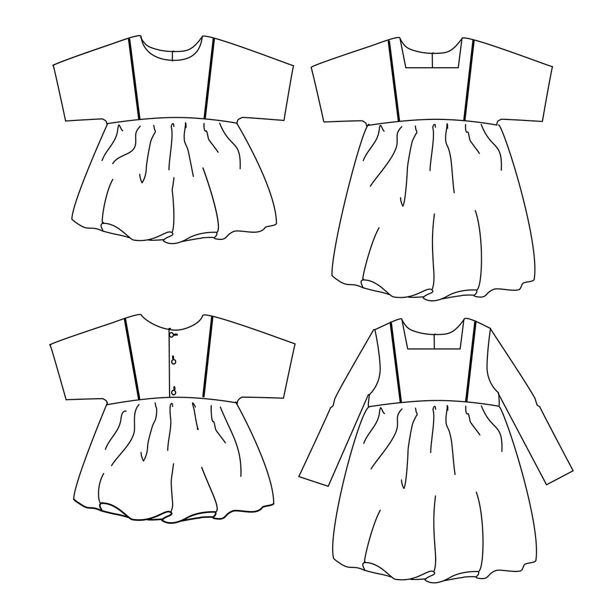 Ikatee - Sakura blouse/jurk kids (papieren patroon)