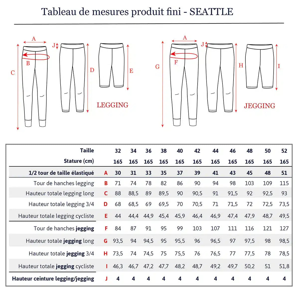 Ikatee - Seattle (sport)legging dames (papieren patroon)