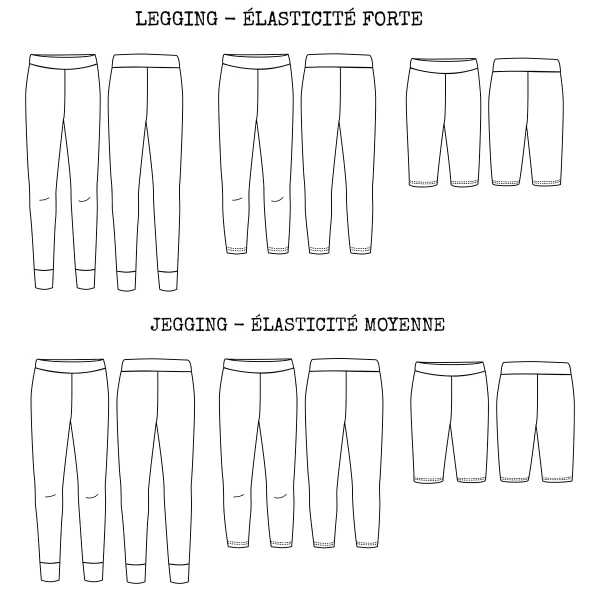 Ikatee - Seattle (sport)legging dames (papieren patroon)