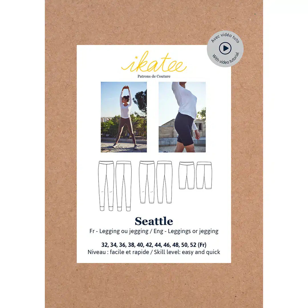 Ikatee - Seattle (sport)legging dames (papieren patroon)