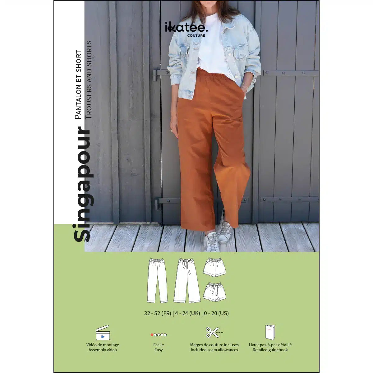 Ikatee - Singapour broek &amp; short dames (papieren patroon)